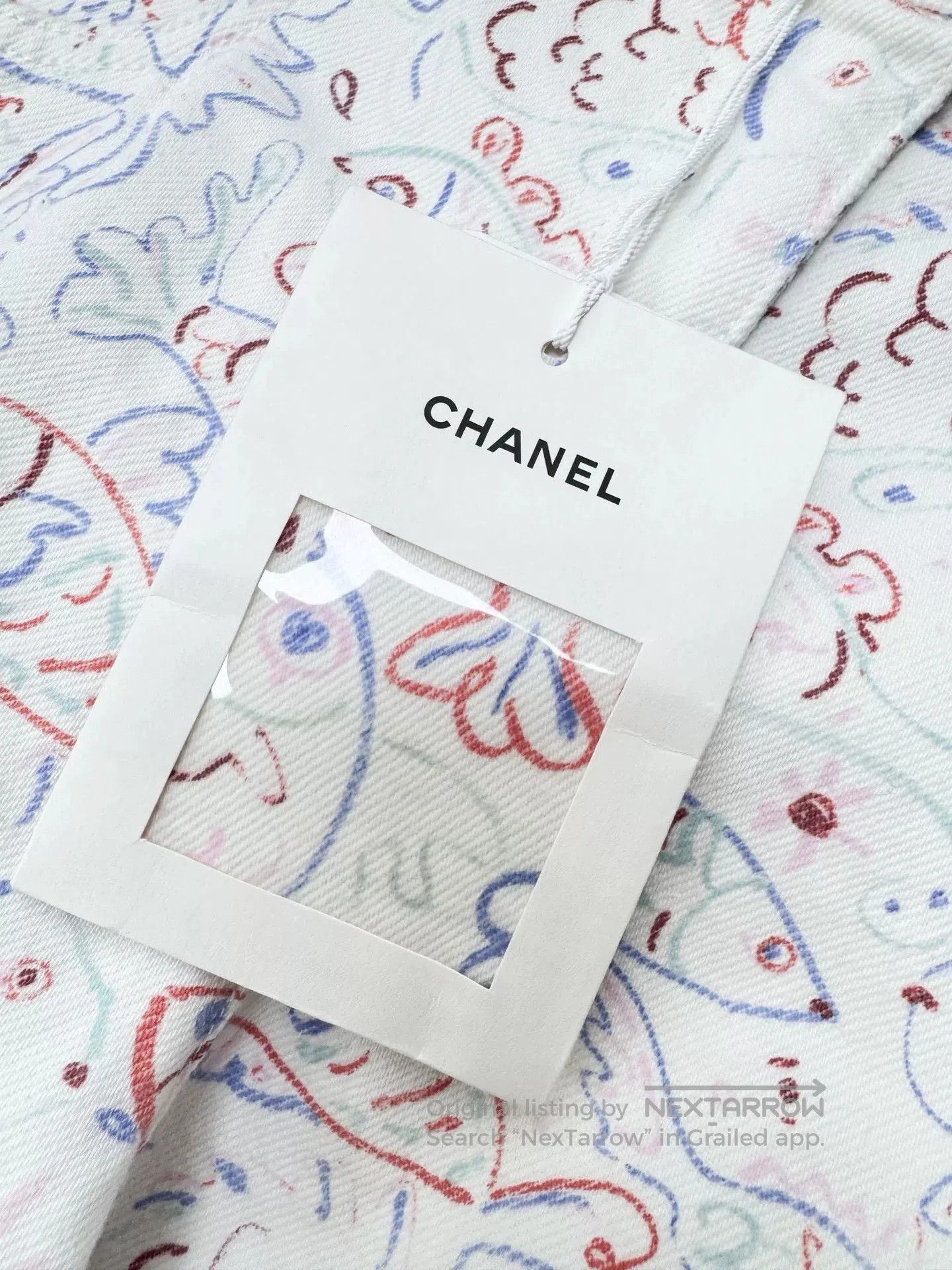 Chanel Chanel 25C Graffiti Fish Print Wide-Leg Pants. Size US 38 / EU 54 - 3 Thumbnail