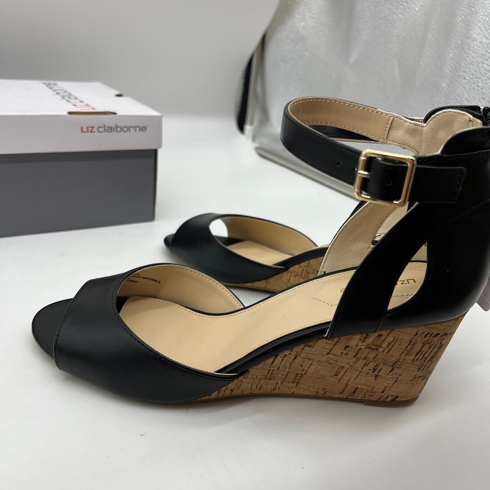 Other Liz Claiborne Womens Octavia Wedge Sandals Black Size 10M Size US 10 / IT 40 - 7 Thumbnail