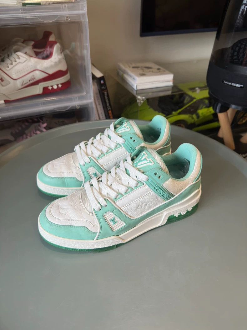 Louis Vuitton Louis Vuitton Trainer Green Sneakers - dmc Size US 10 / EU 43 - 1 Thumbnail