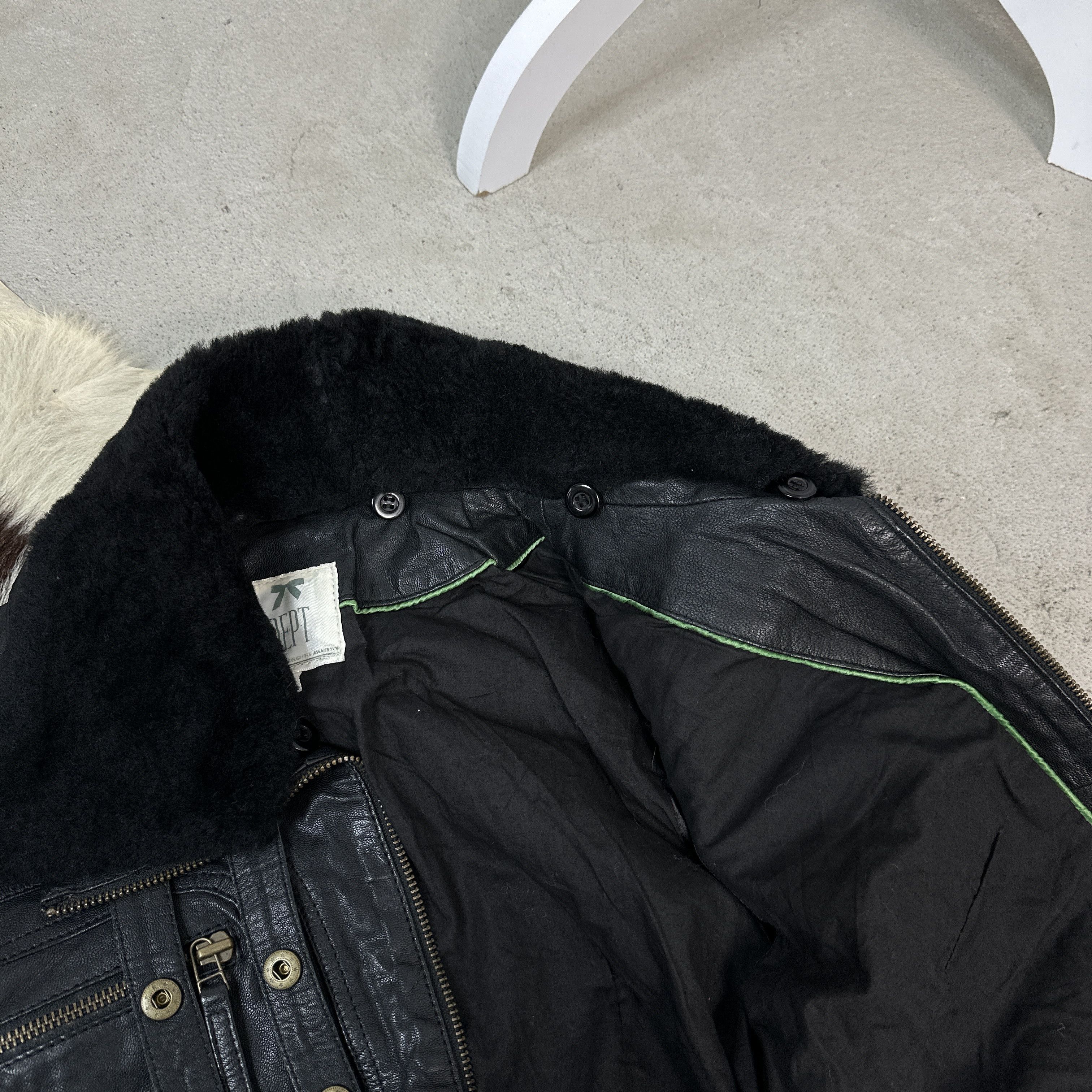 Vintage Vintage Avant Garde Leather Jacket Size US XS / EU 42 / 0 - 6 Thumbnail