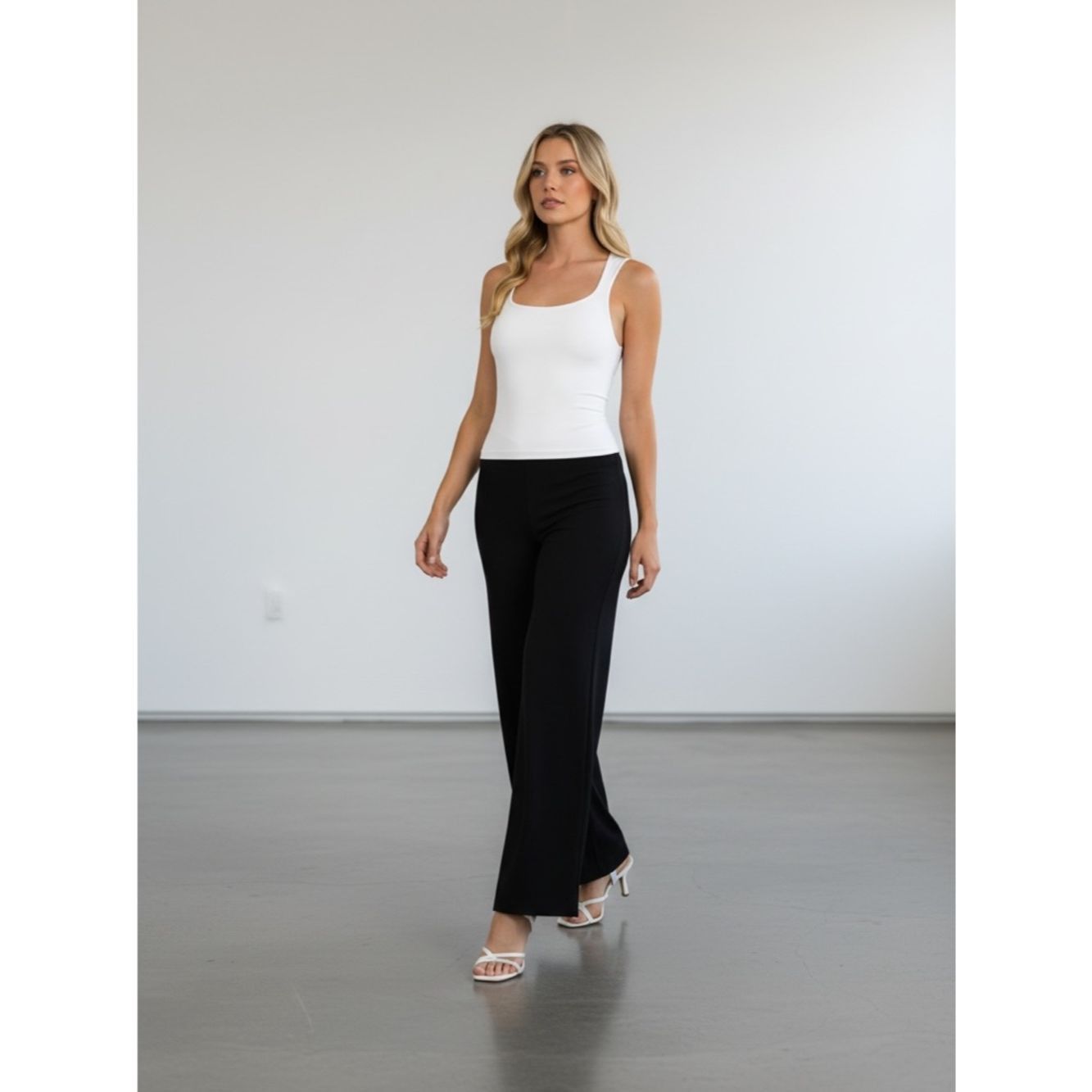Other Sleeveless Square-Neck White Tank Top Size L / US 10 / IT 46 - 3 Thumbnail
