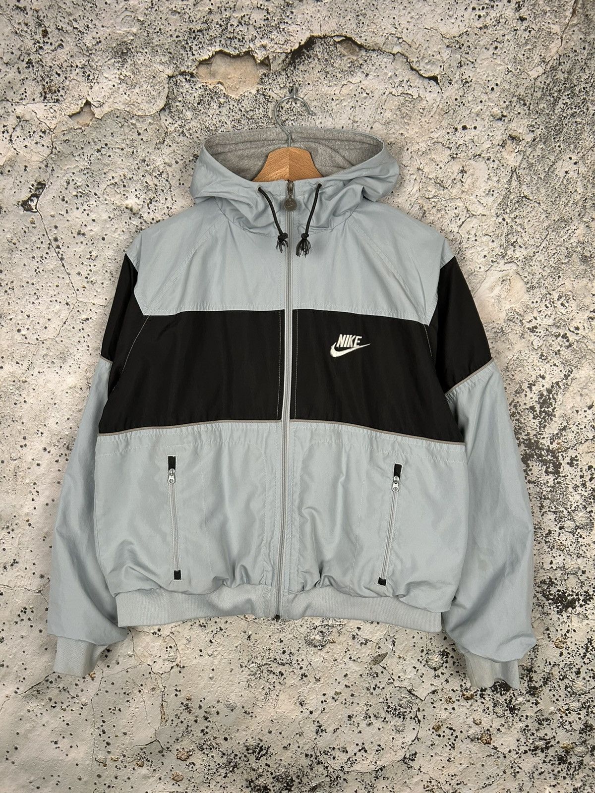 Vintage Nike Swoosh Zip Light Jacket Sweatshirt Hype