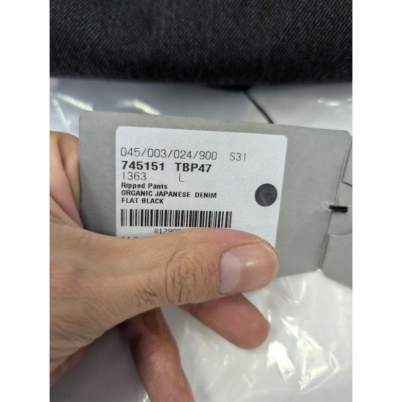 Balenciaga Organic Japanese Ripped Medium Fit Pant Jean Black Size US 34 / EU 50 - 20 Thumbnail