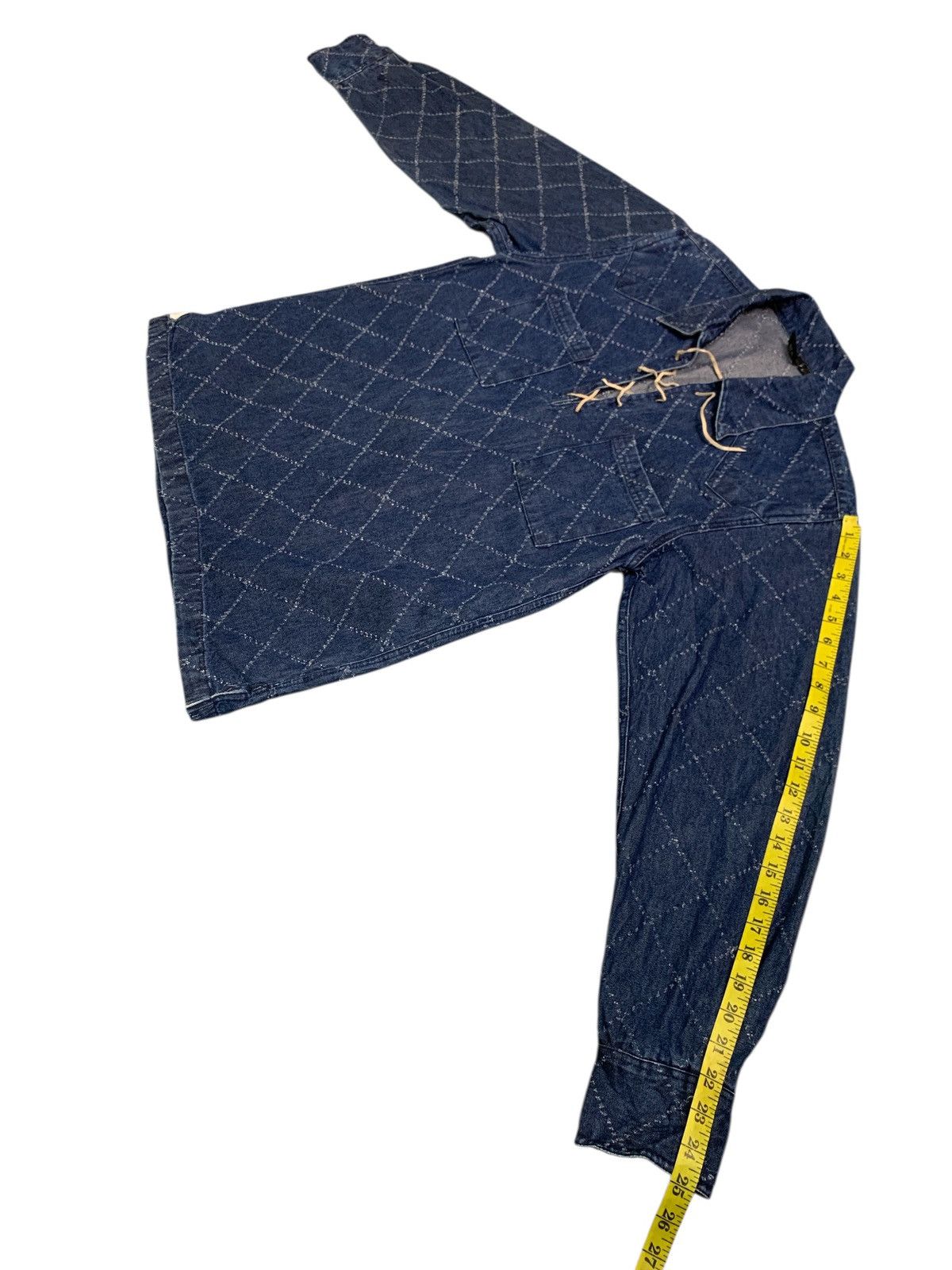 Japanese Brand Rare Design Under Level Soft Denim Western Shirts Size L / US 10 / IT 46 - 13 Thumbnail