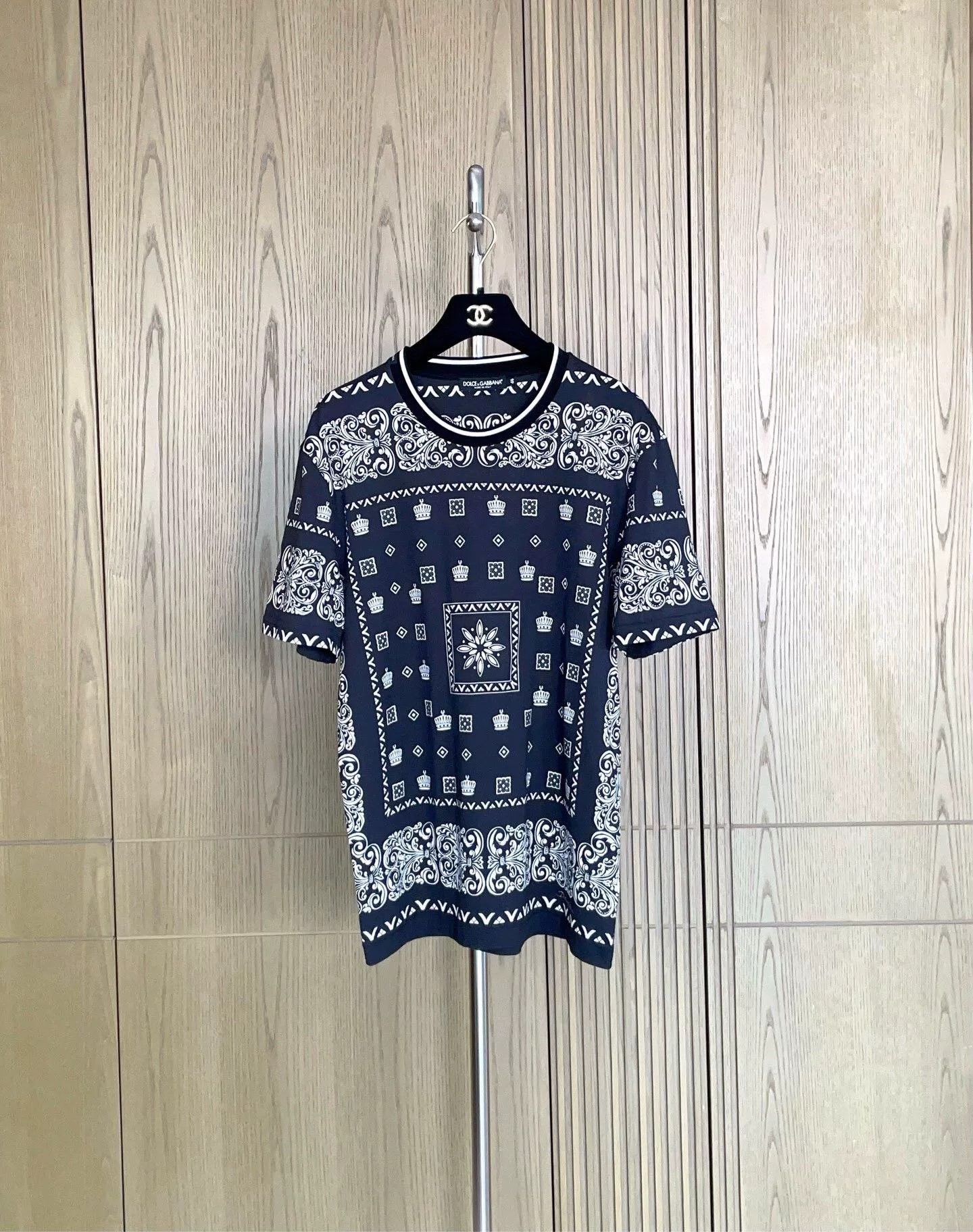 Dolce & Gabbana Dolce & Gabbana Black Crown Print T-Shirt Size US S / EU 44-46 / 1 - 1 Thumbnail