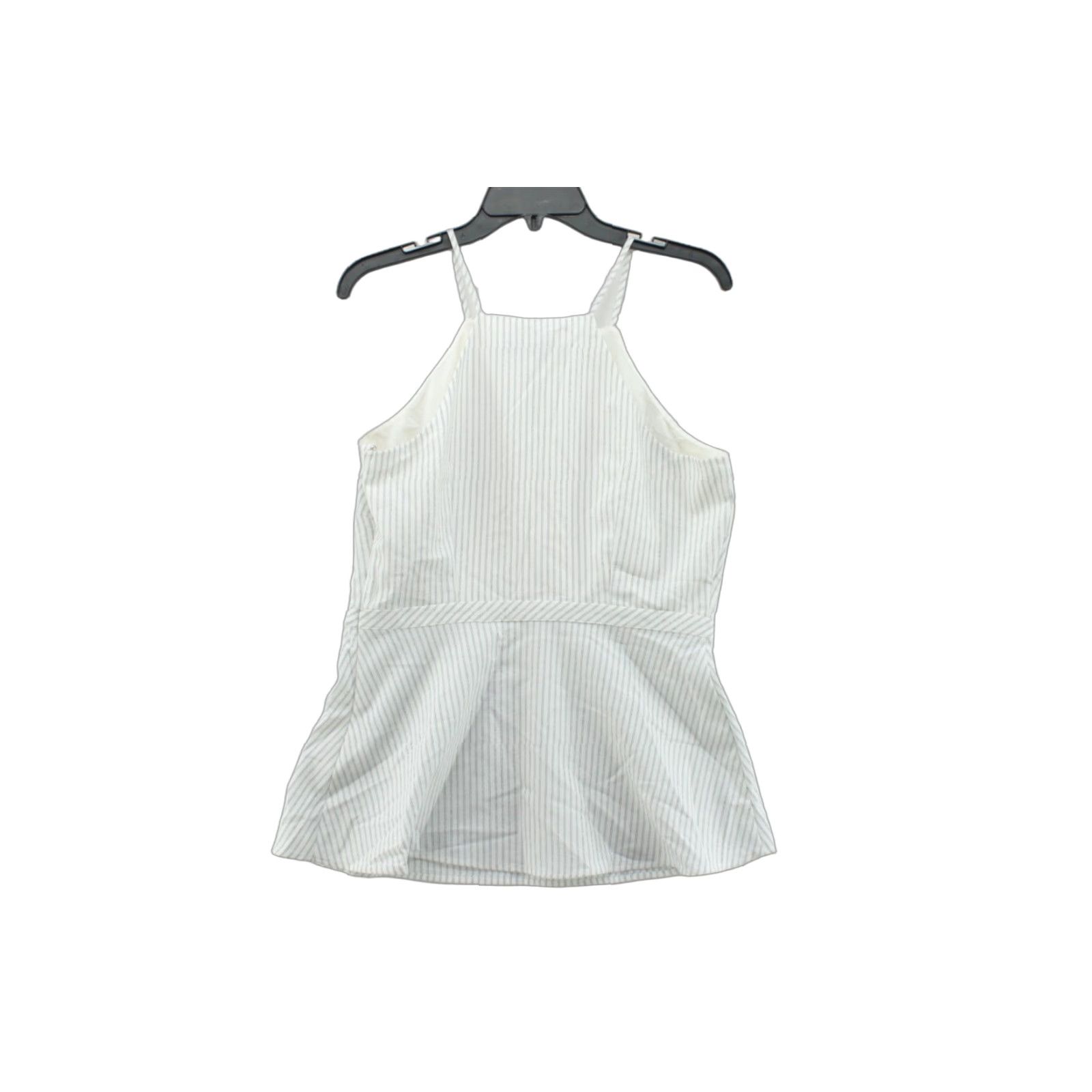 Banana Republic NWT Banana Republic Sadie High Top Women's Size 8 White Beige peplum preppy Blouse Shirt Sleeveless Regular Womens Size M / US 6-8 / IT 42-44 - 1 Thumbnail