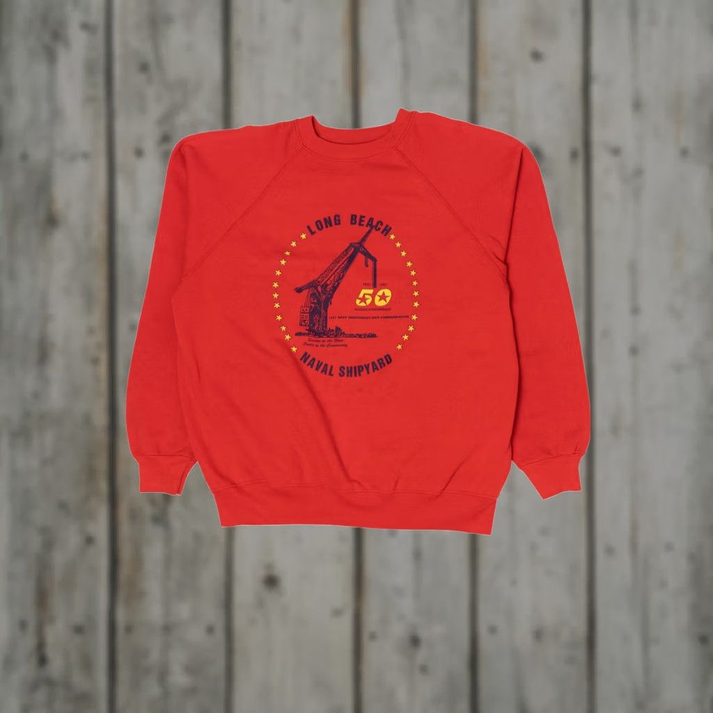 Hanes VINTAGE Hanes Red Raglan Sweatshirt Shirt 1990s Adult X-Large US Made Mens Size US XL / EU 56 / 4 - 1 Thumbnail