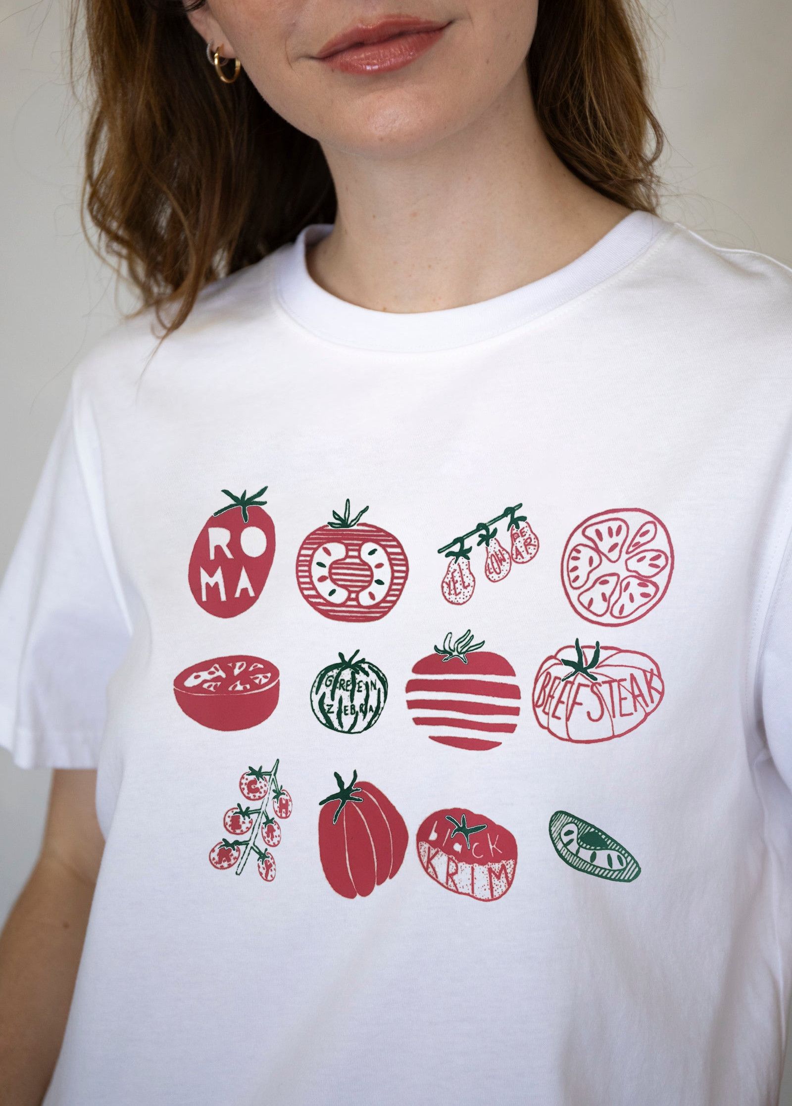 Designer × The Unbranded Brand Tomato Shirt, Graphic Tee, Vegetable Screen Print Shirt Size M / US 6-8 / IT 42-44 - 1 Thumbnail