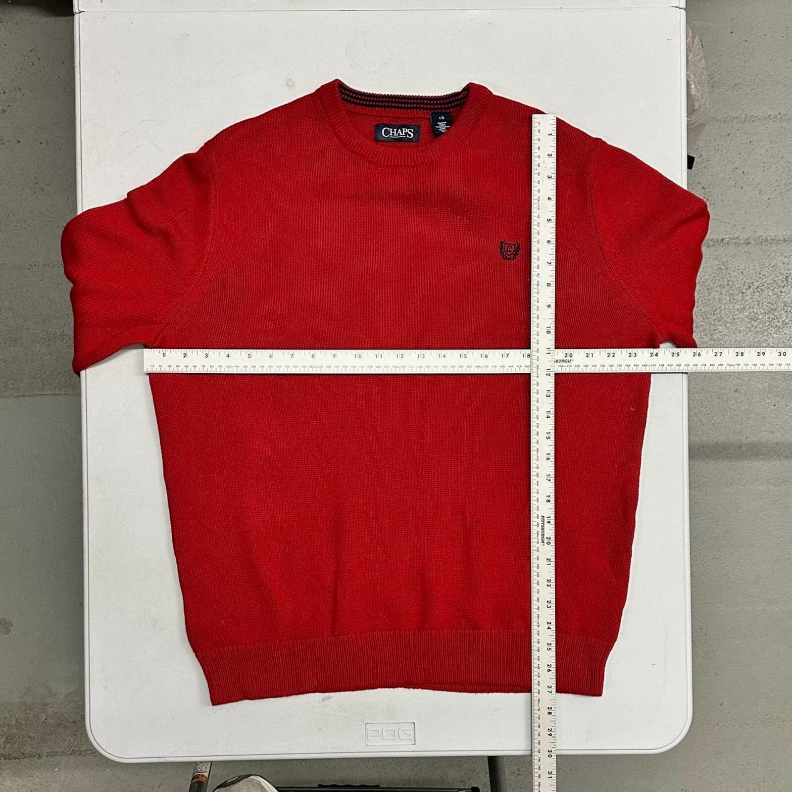 Chaps Vintage 1990’s Chaps Red Knitted Crewneck Sweater Mens Large Size US L / EU 52-54 / 3 - 4 Preview