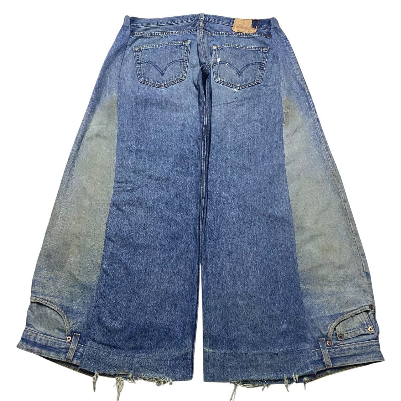 Levi's Levis Crazy Custom Super Baggy Style Paint Splatter Jeans Size US 36 / EU 52 - 2 Thumbnail