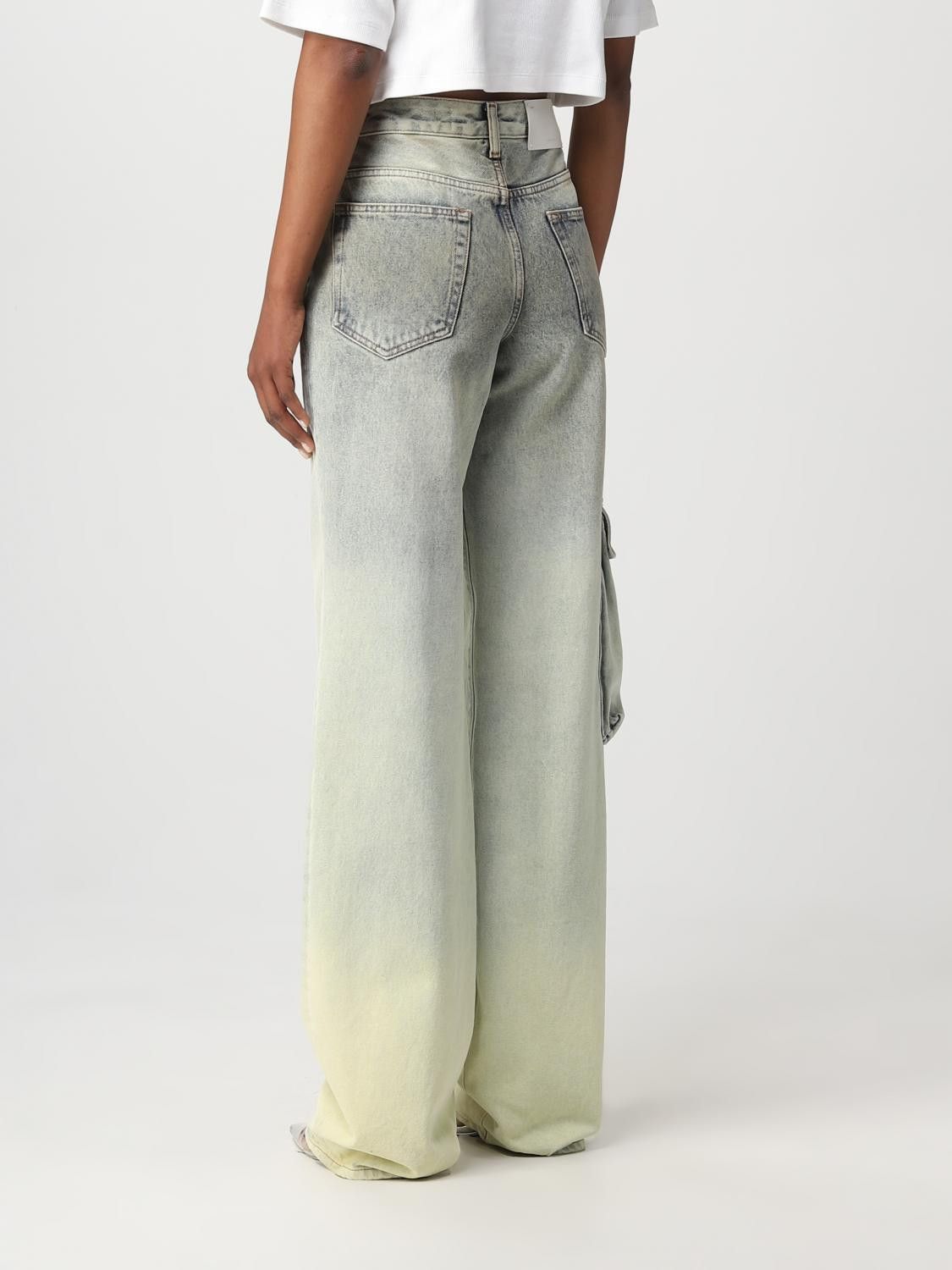 Off-White o1y1225 Cargo Denim Pant in Light Blue Size 27" / US 4 / IT 40 - 2 Thumbnail