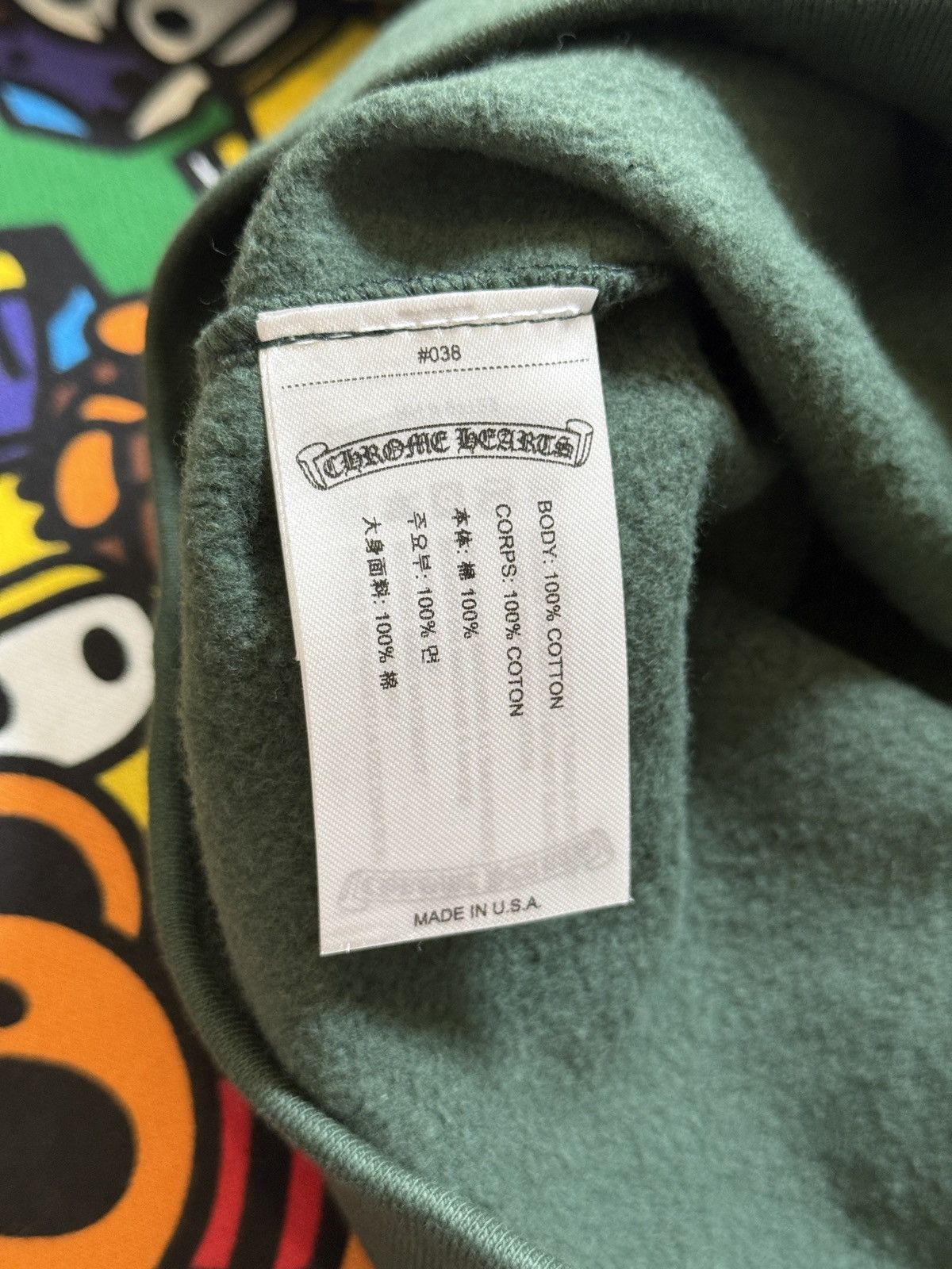 Chrome Hearts Chrome Hearts Green Script Logo Pullover Hoodie Size US L / EU 52-54 / 3 - 7 Thumbnail