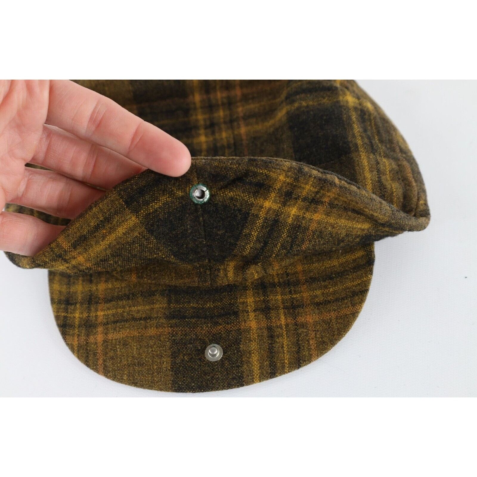 Pendleton × Vintage Vintage 60s Pendleton Distressed Wool Newsboy Cabbie Hat Cap Size ONE SIZE - 7 Thumbnail