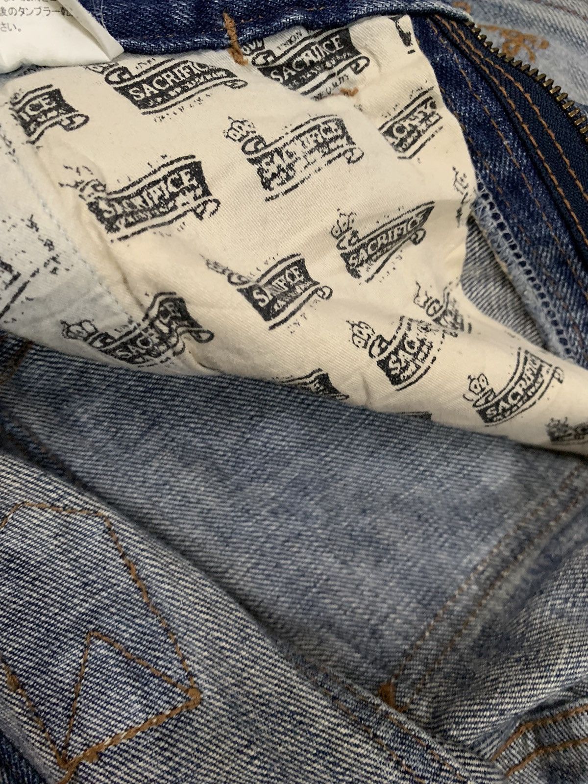 Hysteric Glamour Vintage Sacrifice Japan Selvedge Acid Wash Buckle Back Jeans Size US 30 / EU 46 - 21 Thumbnail