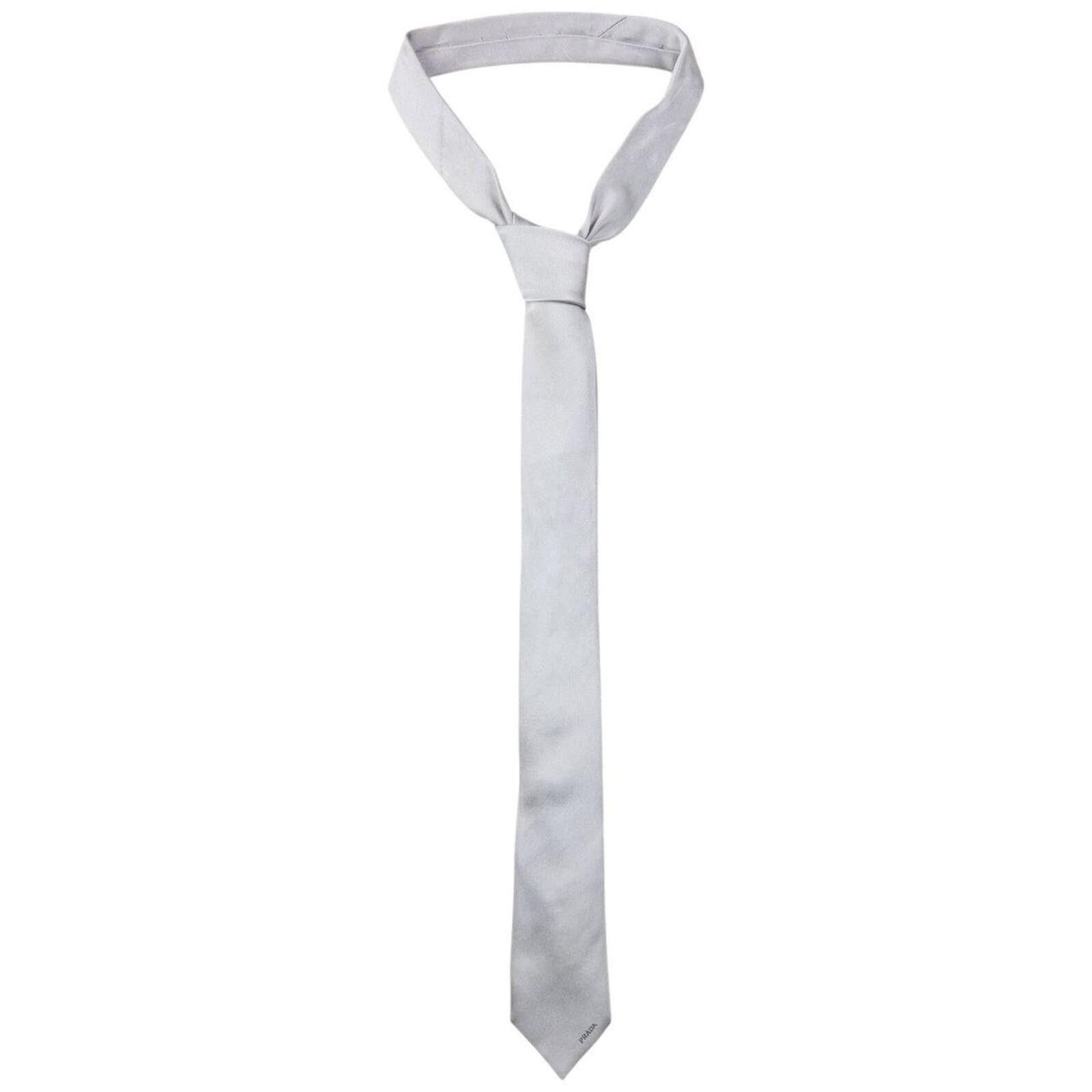 Prada Vintage 2000s Prada Skinny Silk Tie Size ONE SIZE - 1 Thumbnail