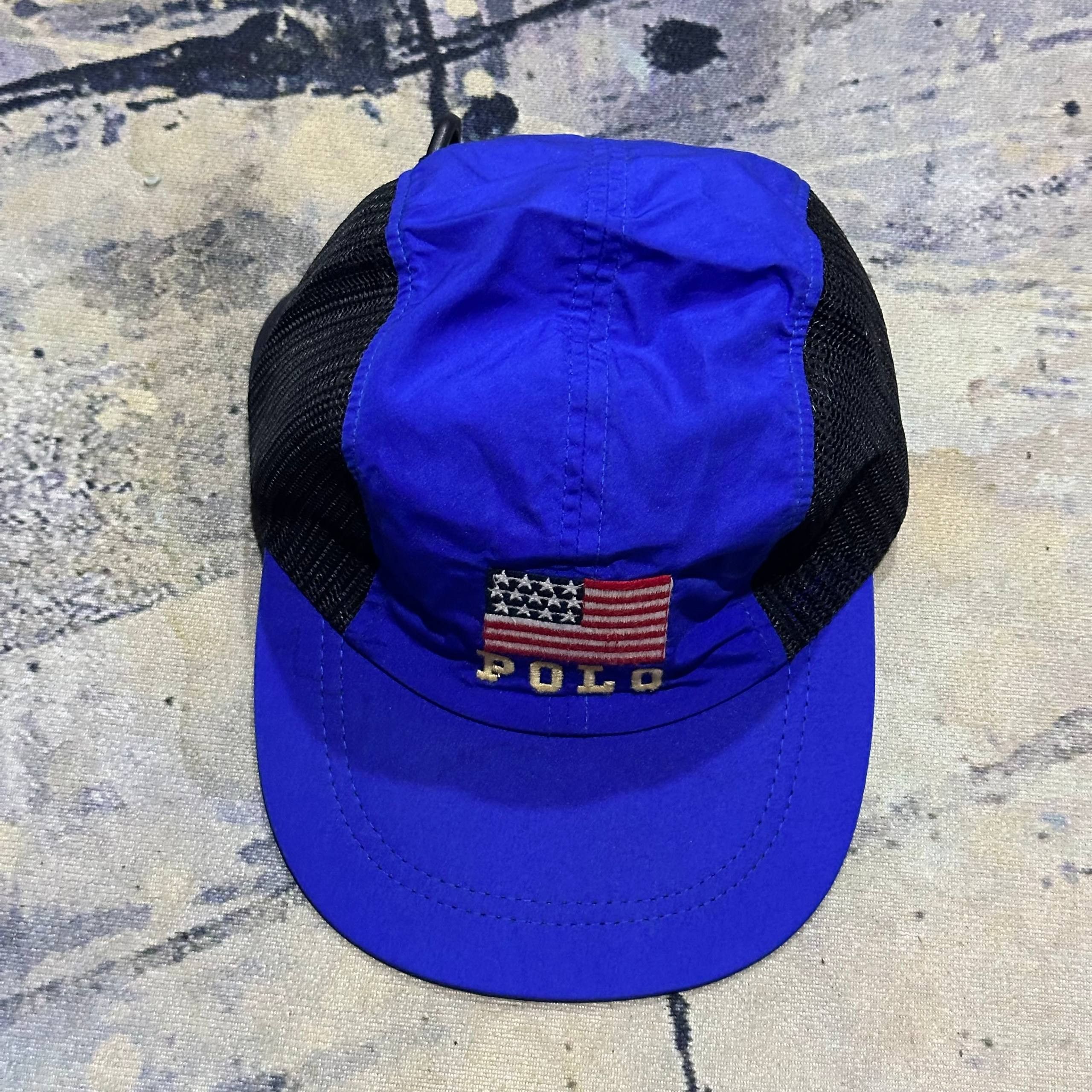 Polo Ralph Lauren OG Vintage Polo Ralph Lauren Polo Sport USA Flag Cap Hat Size ONE SIZE - 7 Thumbnail