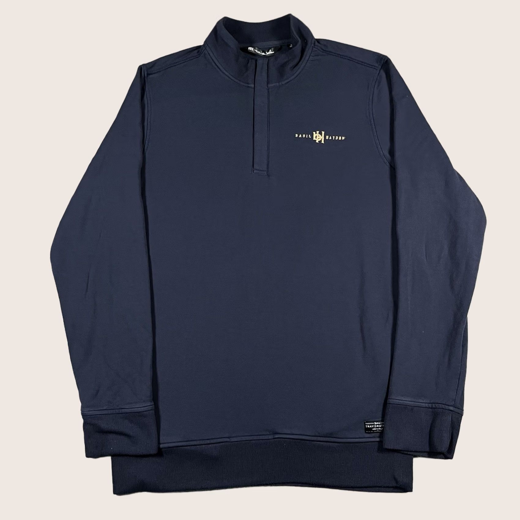 TravisMathew Travis Mathew 1/4 Zip Pullover Mens M Performance Basil Hayden Logo Jacket Shirt Size US M / EU 48-50 / 2 - 1 Thumbnail