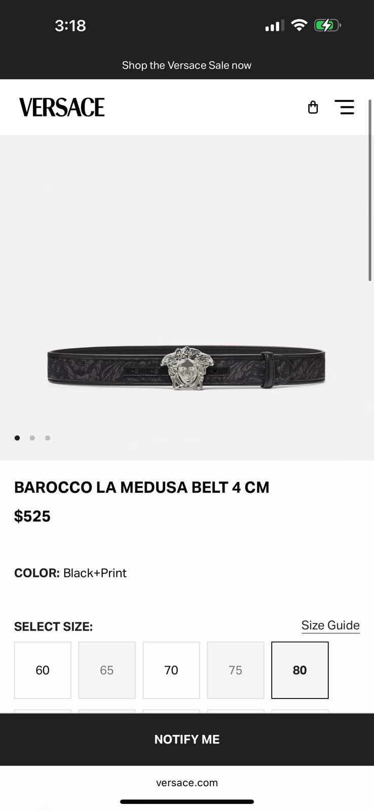 Versace Versace Barocco La Medusa Size 30 - 1 Preview