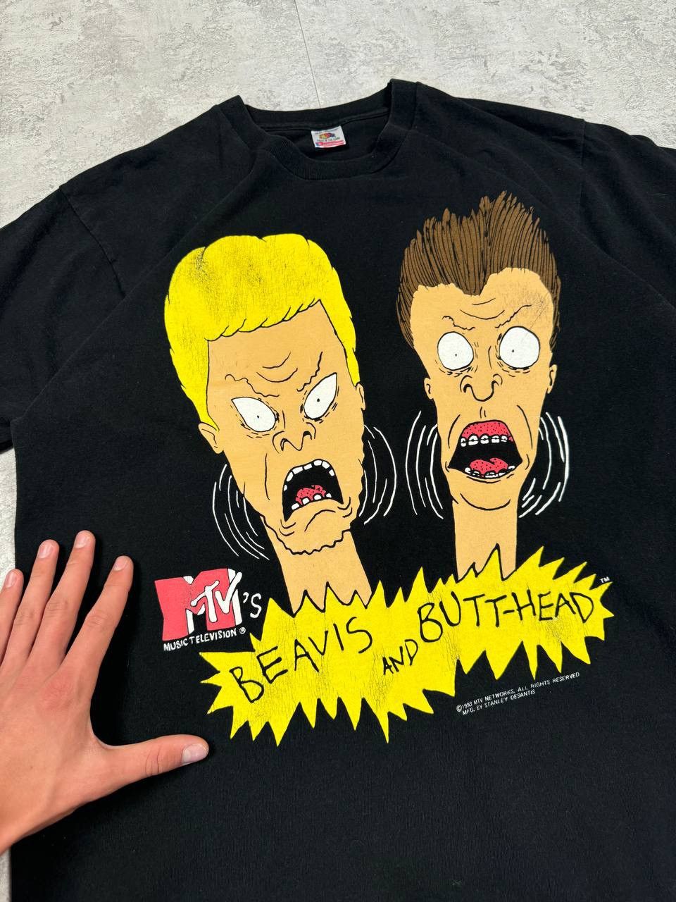 Mtv Vintage 1993 Beavis & Butthead T Shirt MTV! "Scared" Size XL Size US XL / EU 56 / 4 - 4 Thumbnail