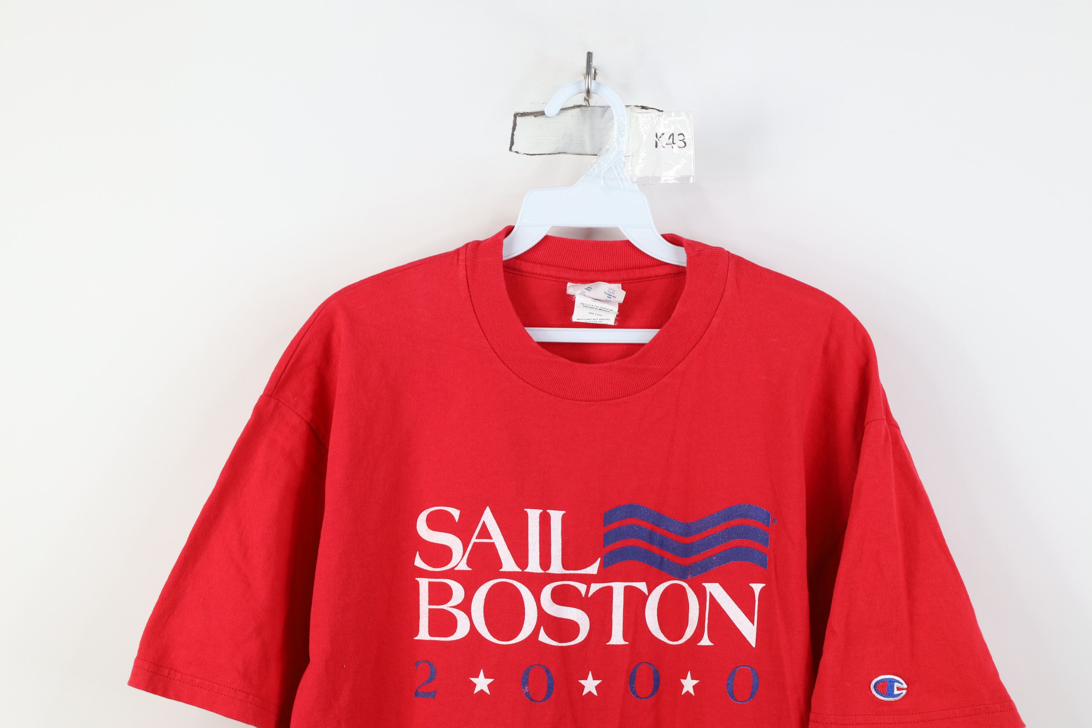 Champion Vintage Y2K 2000 Champion Spell Sail Boston Sailing T-Shirt Size US L / EU 52-54 / 3 - 2 Thumbnail