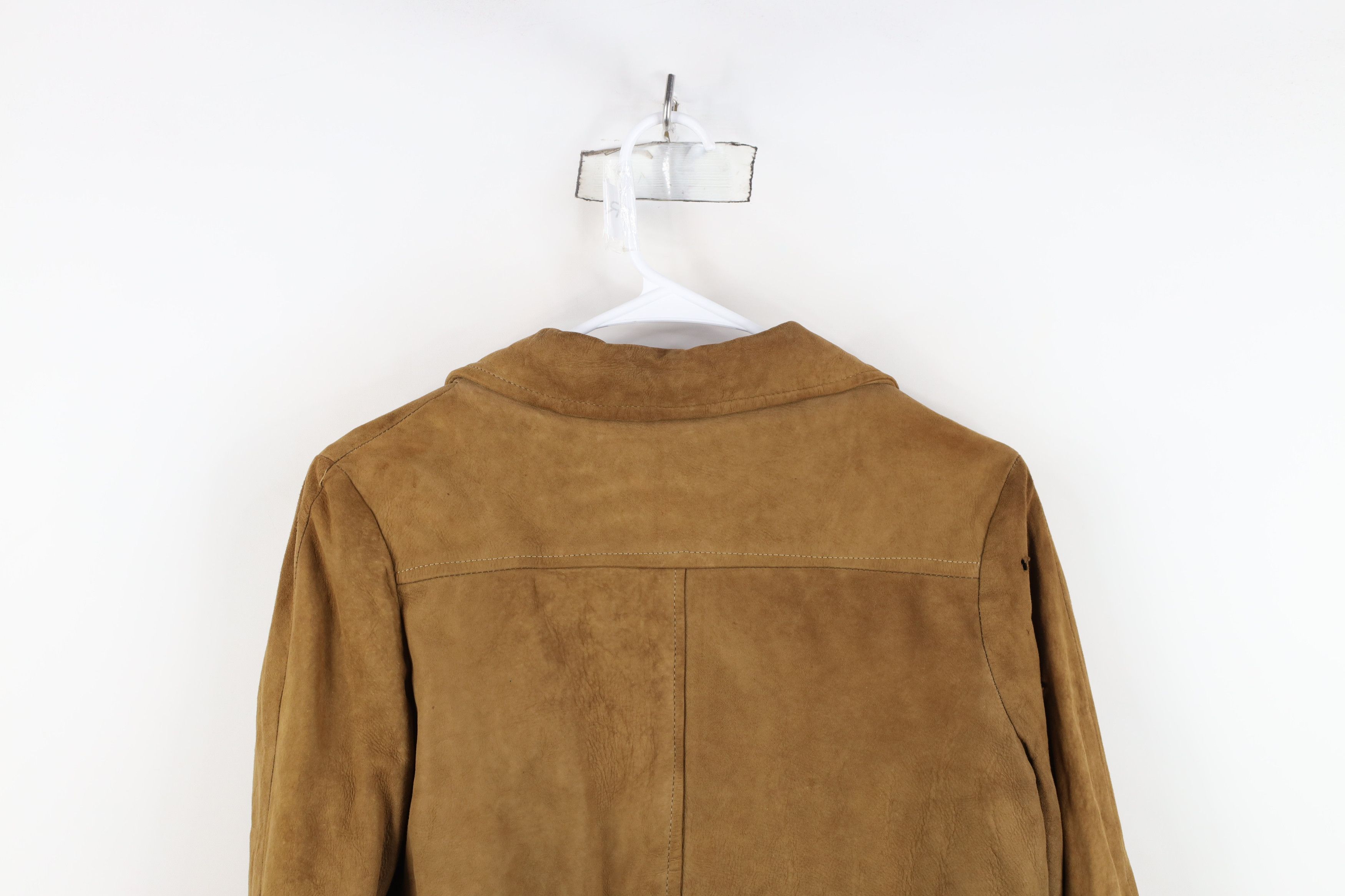 Vintage Vintage 60s Streetwear Lined Suede Leather Jacket Brown Size M / US 6-8 / IT 42-44 - 14 Thumbnail