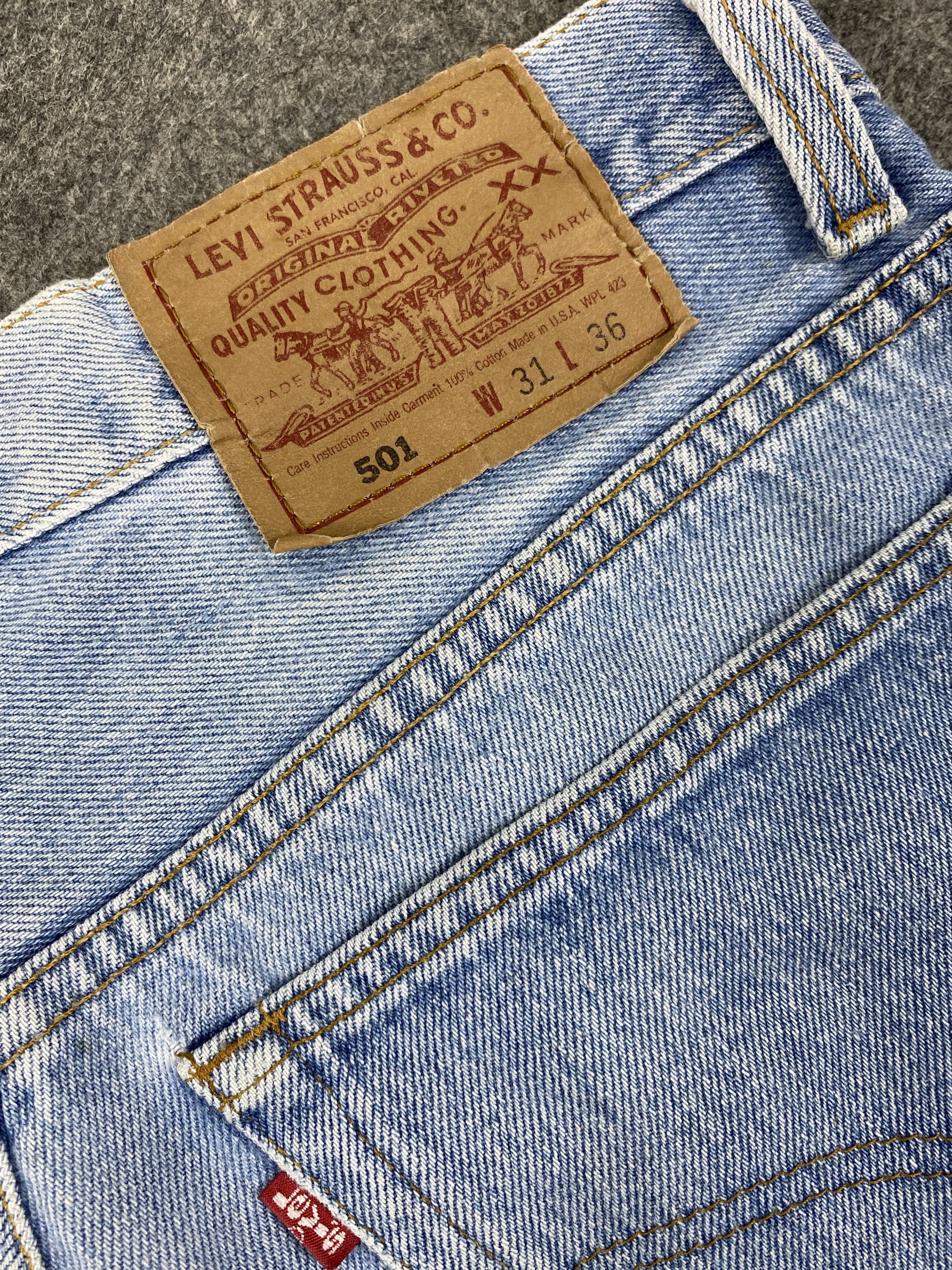 Japanese Brand Blue Wash Vintage Levi's 501 Jeans 30x31 Denim -JN2412 Size US 30 / EU 46 - 10 Thumbnail