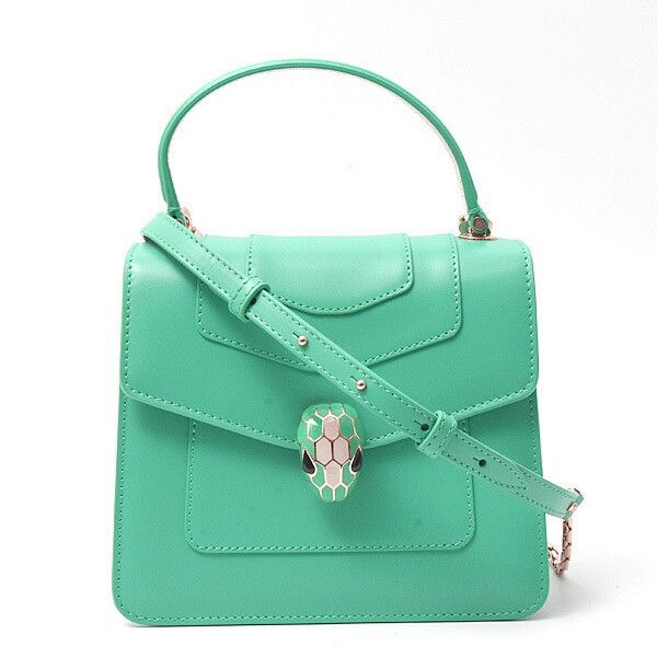 Bvlgari Bvlgari Serpenti Forever Calf Leather Bag Leather Shoulder Bag 290572 in Green, Women's
