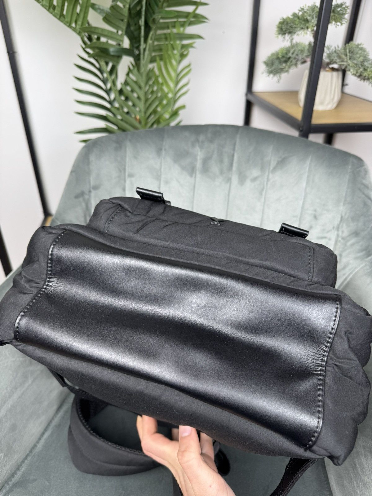 AMI × Designer AMI Paris Ami de Coeur Backpack Black OS Unisex Neylon Size ONE SIZE - 7 Thumbnail