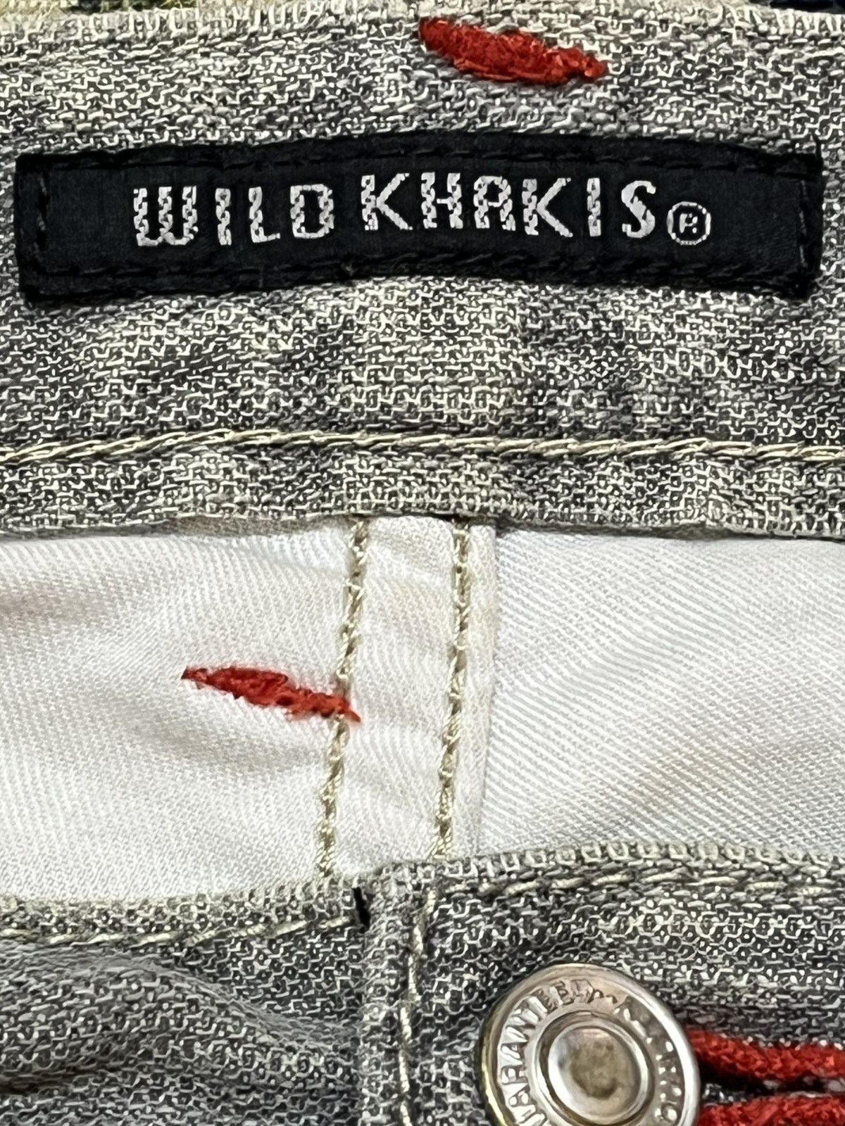 If Six Was Nine Vintage Wild Khakis Twisted Leg Grunge Distressed Denim Size US 35 - 10 Thumbnail