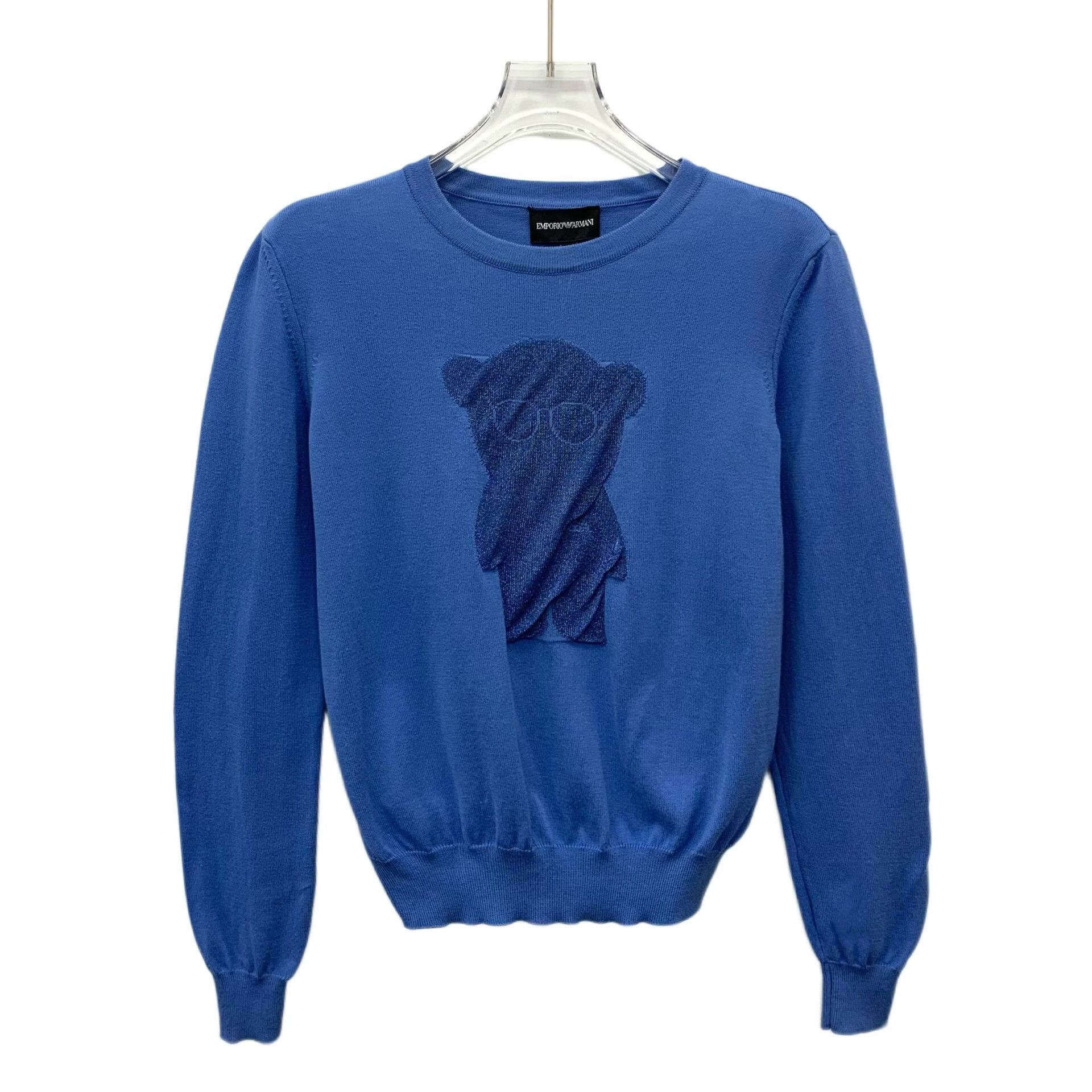 Armani Armani Cotton Printed Blue Sweater M Women Size M / US 6-8 / IT 42-44 - 1 Thumbnail