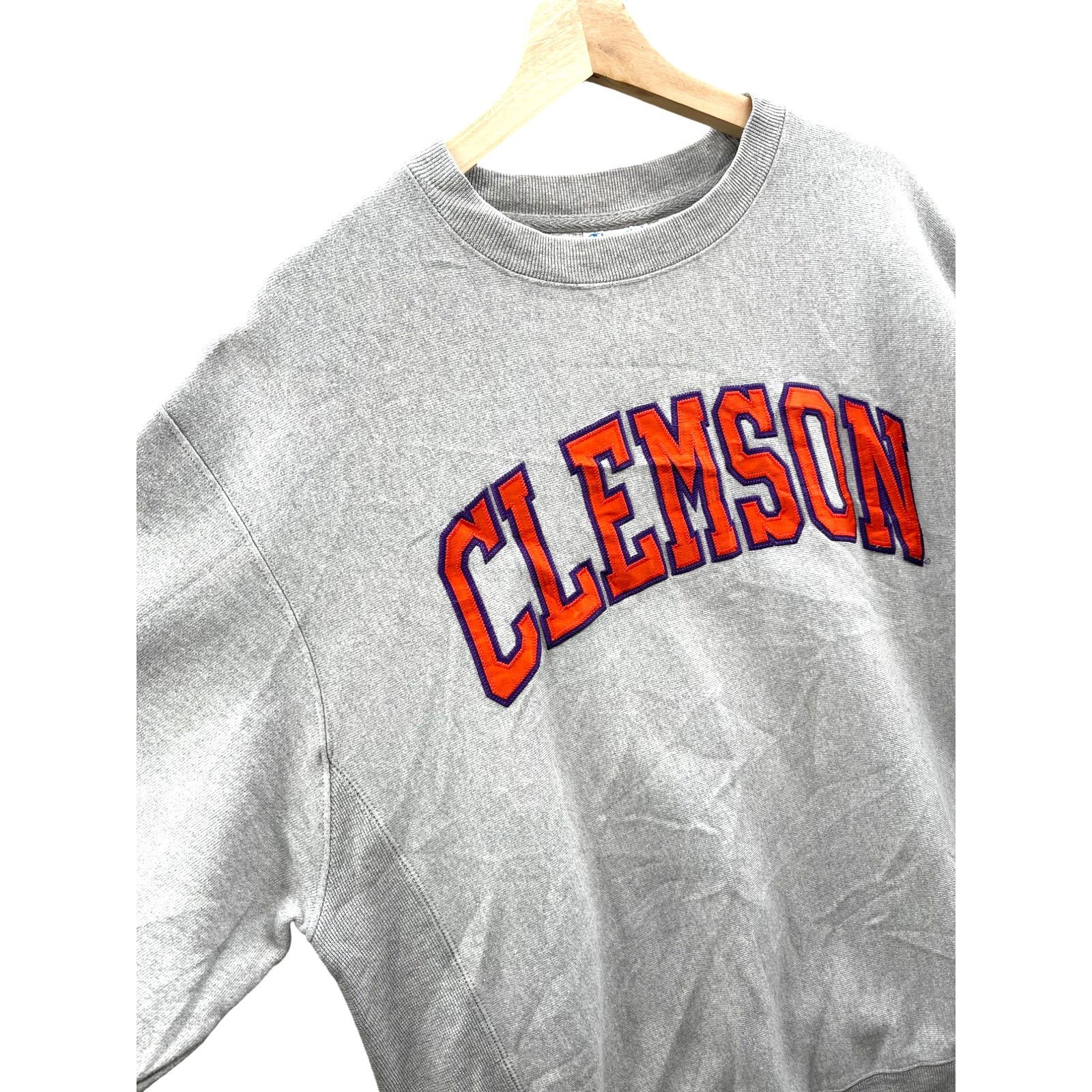 Vintage VTG 90's Champion Reverse Weave Clemson Embroidered Crewneck Size US L / EU 52-54 / 3 - 5 Thumbnail