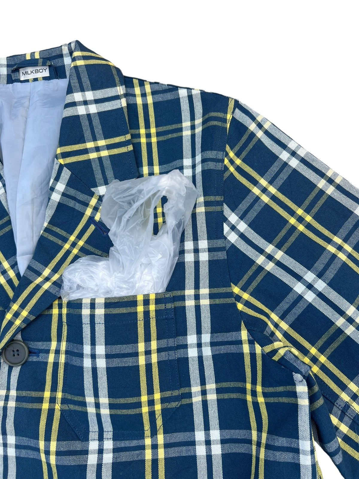 Vintage Vintage MILKBOY Japan Tartan Plaid Button Chore acket Coat Size US L / EU 52-54 / 3 - 8 Thumbnail