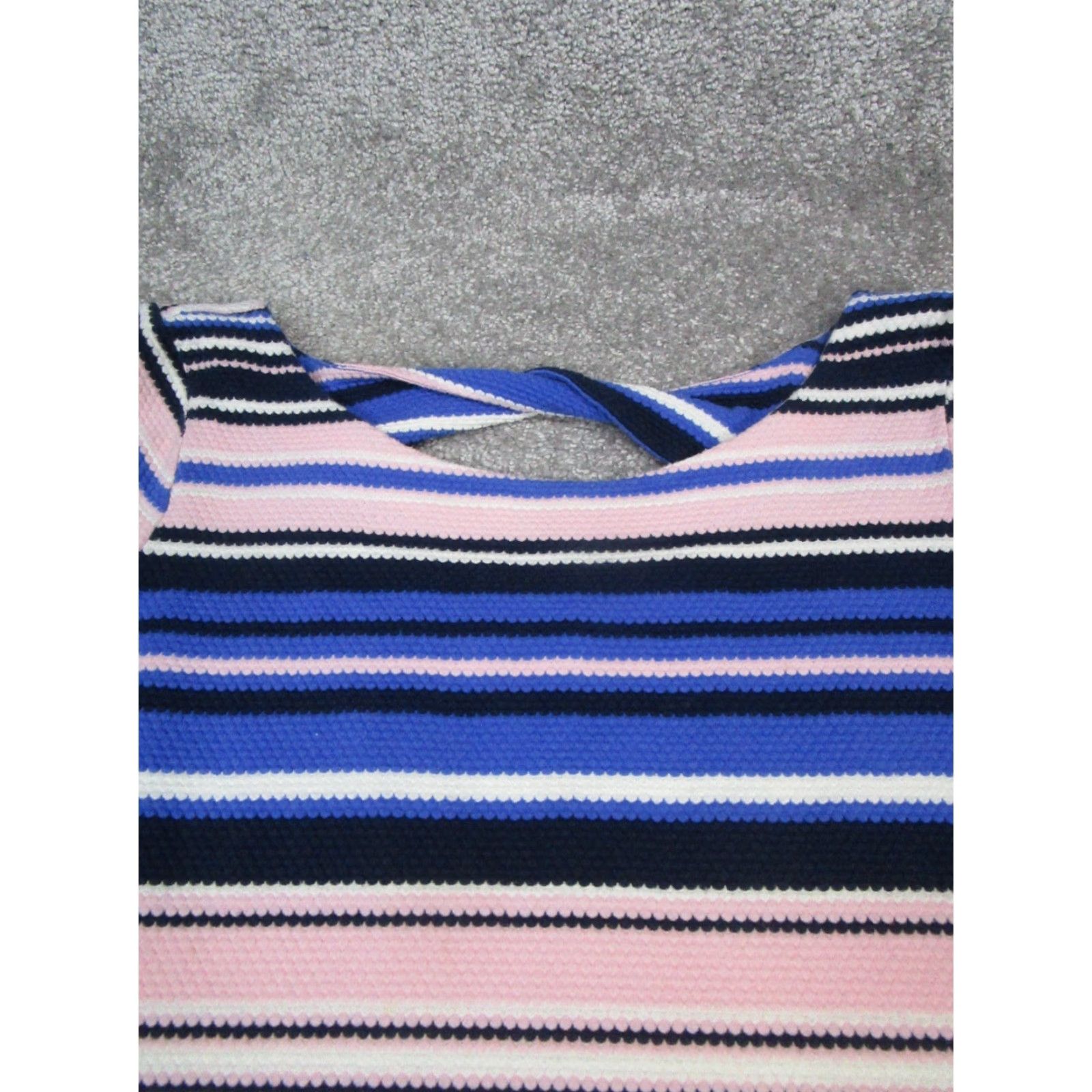 Lilly Pulitzer VINTAGE Lilly Pulitzer Dress Womens Small Blue Pink Cotton Blend Knit Bodycon * Size S / US 4 / IT 40 - 2 Thumbnail