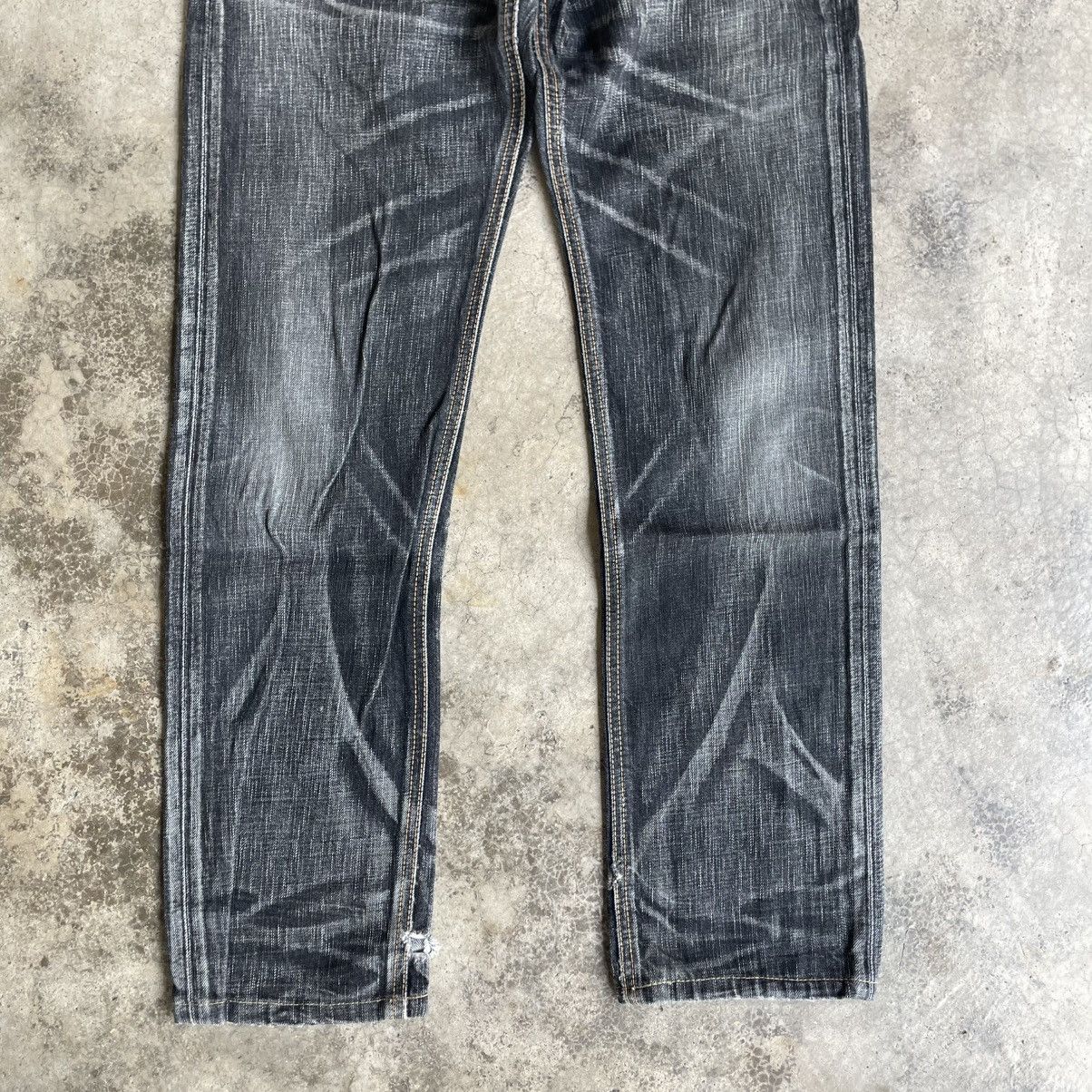 Edwin 🔥Vintage Edwin 503 Blue Trip Stoned Washed Slim Fit Jeans Size US 30 / EU 46 - 3 Thumbnail