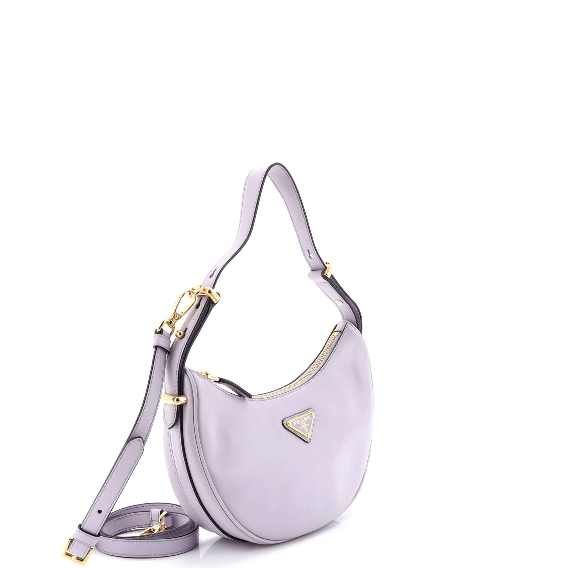 Prada Arque Half Moon Hobo Leather Small Size ONE SIZE - 1 Thumbnail