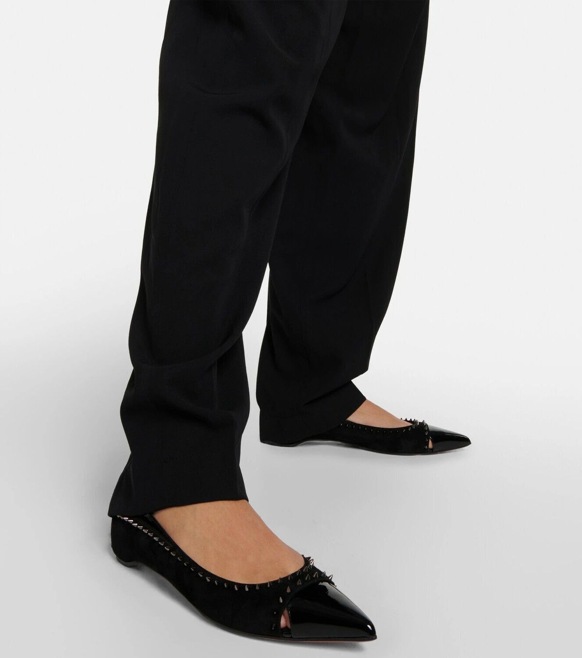 Christian Louboutin o1w1db10425 Flats in Black Size US 12 / IT 42 - 4 Thumbnail