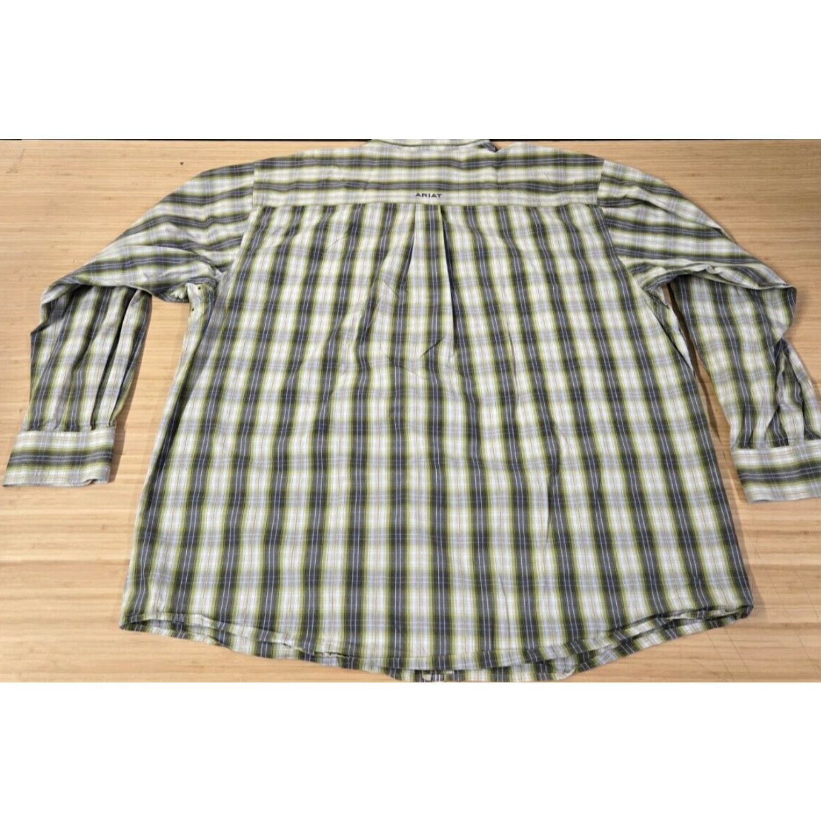Ariat Ariat Pro Series Shirt Mens XL Purple Blue Plaid Long Sleeve Classic Fit Button-Up Collared Western Casual Workwear Spring Summer Fall Winter Size US XXL / EU 58 / 5 - 4 Thumbnail