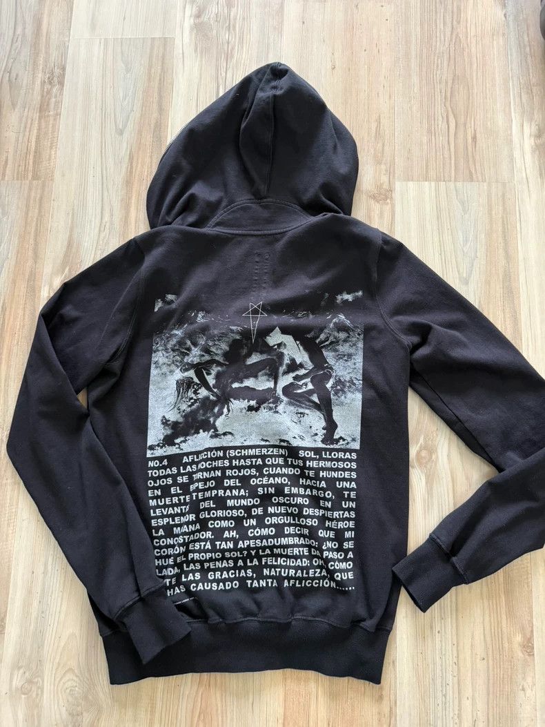 Rick Owens Rick owens Full-zip printed hoodie jacket Size US S / EU 44-46 / 1 - 1 Thumbnail
