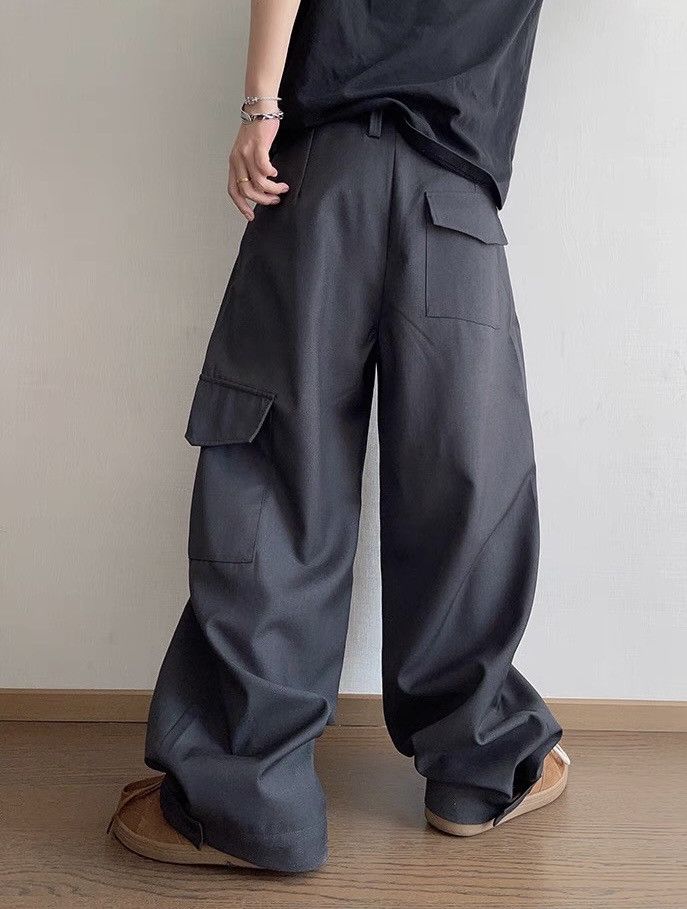 Japanese Brand × Vintage Cleanfit retro fashion cargo pleated baggy pants Size US 29 - 4 Thumbnail