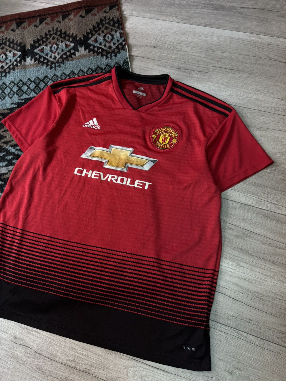Adidas Manchester United Adidas 2018/2019 Home Football Jersey Size US XL / EU 56 / 4 - 2 Thumbnail