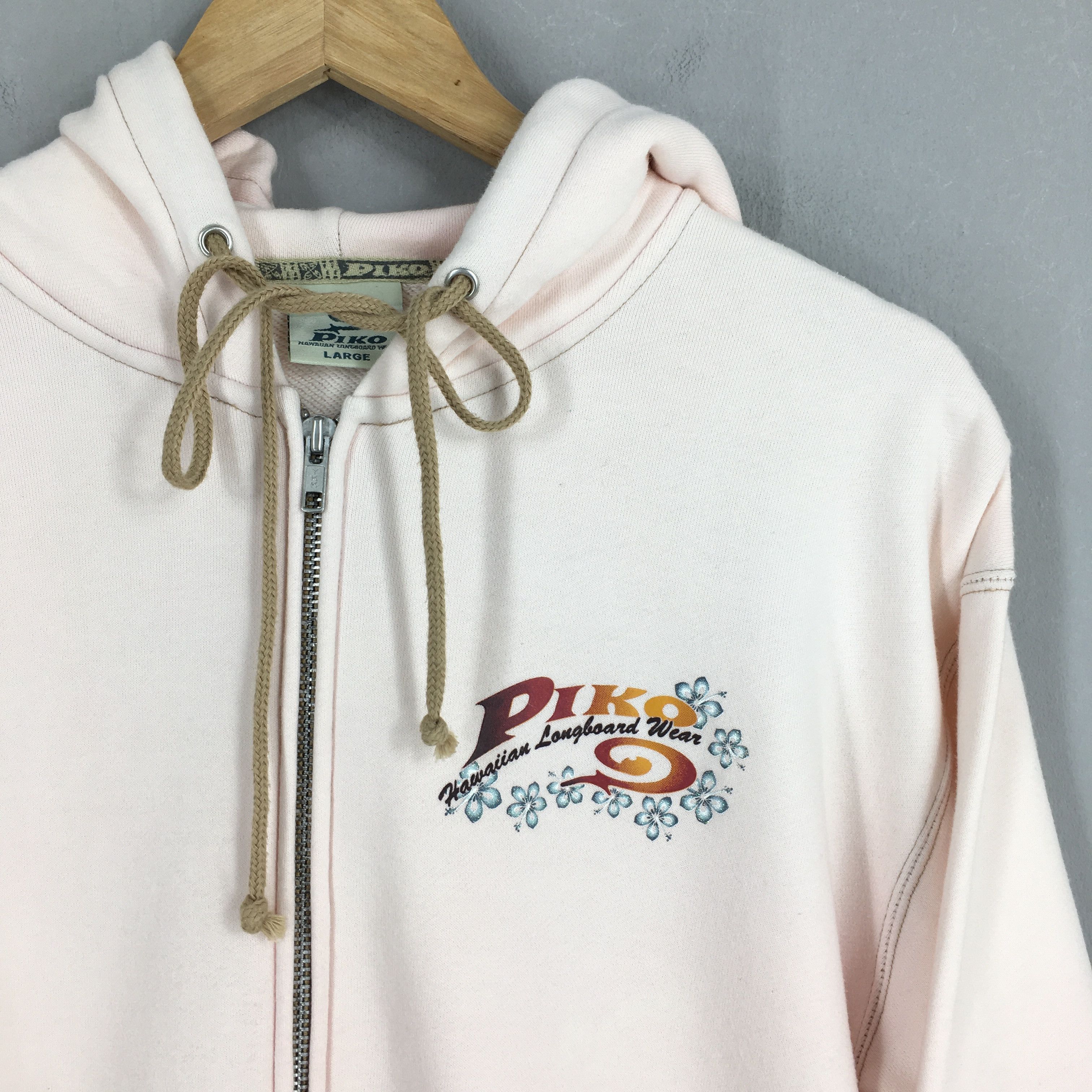 Other Vintage 90's Piko Surf Soft Pink Sweatshirt Hoodie Large Size US L / EU 52-54 / 3 - 2 Thumbnail