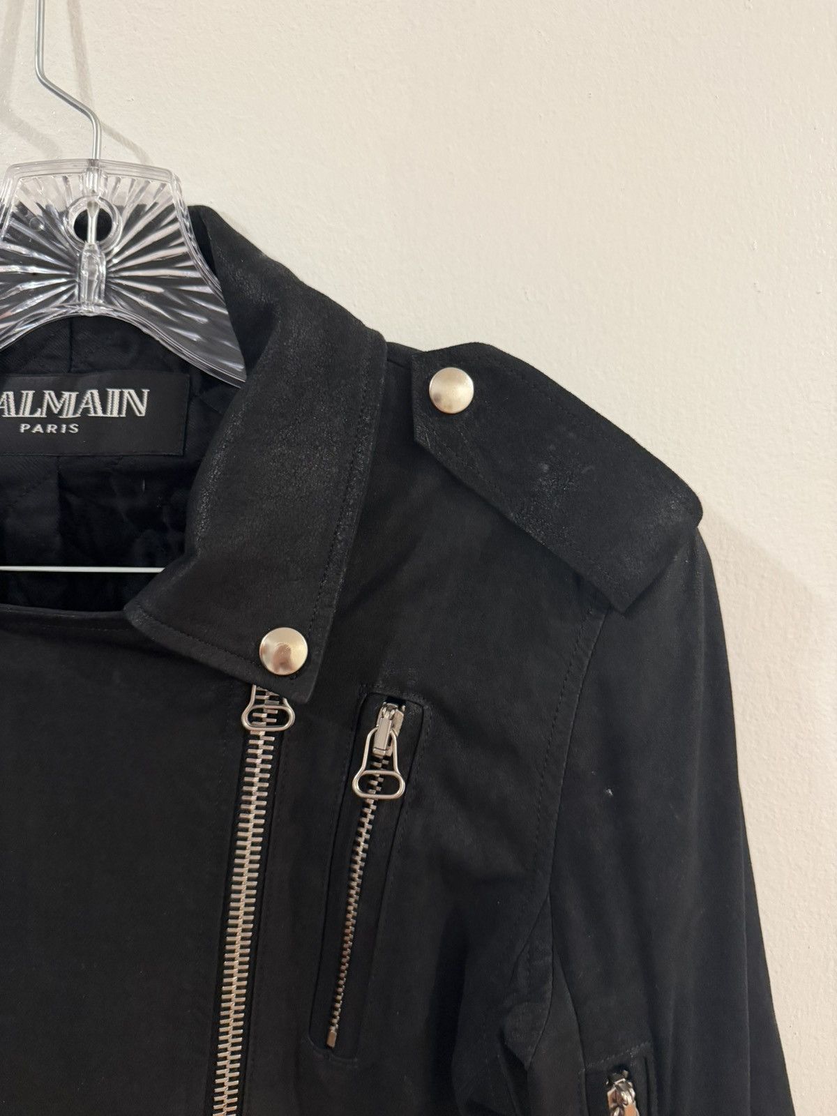 Balmain FW09 Balmain Double Belted Blistered Lambskin Biker Jacket Size US S / EU 44-46 / 1 - 5 Thumbnail