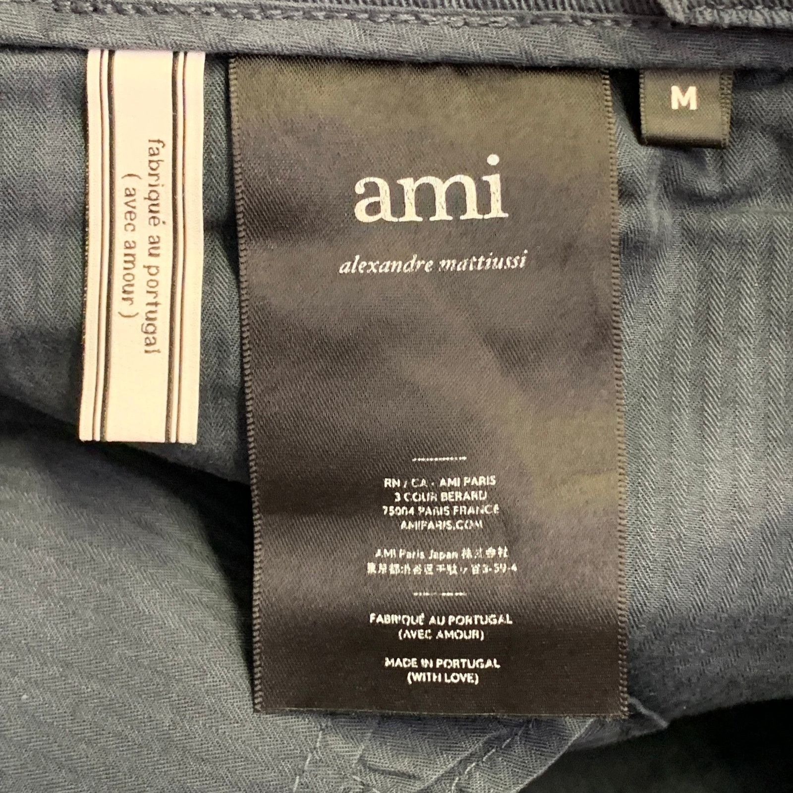 AMI Size M Blue Cotton Pleated Button Fly Casual Pants Size US 34 / EU 50 - 8 Thumbnail