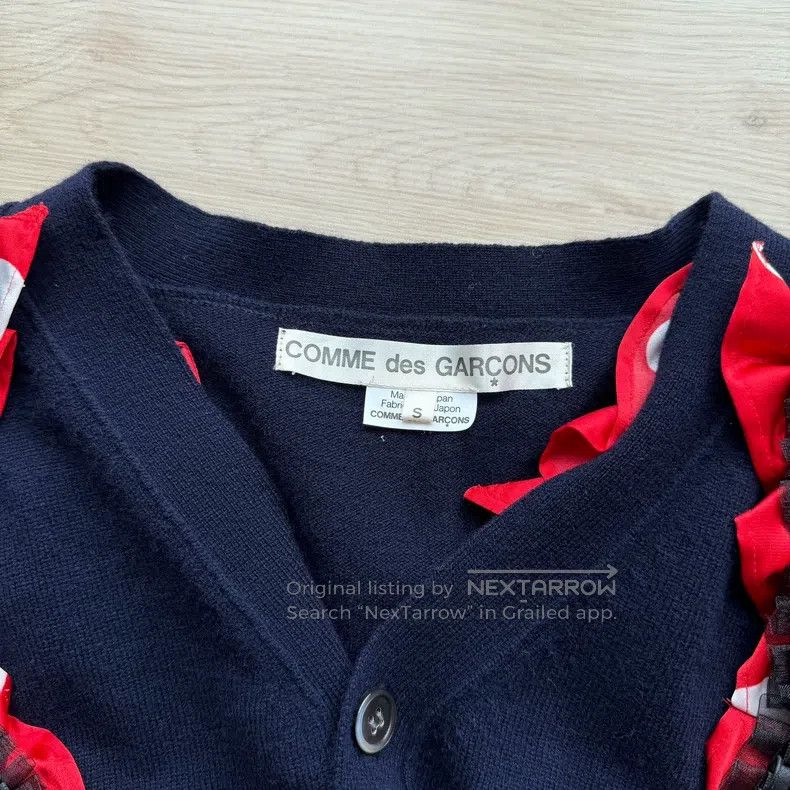 Comme des Garcons Comme Des Garcons Vintage Navy Blue and Red Polka Dot Knit Size S / US 4 / IT 40 - 8 Thumbnail