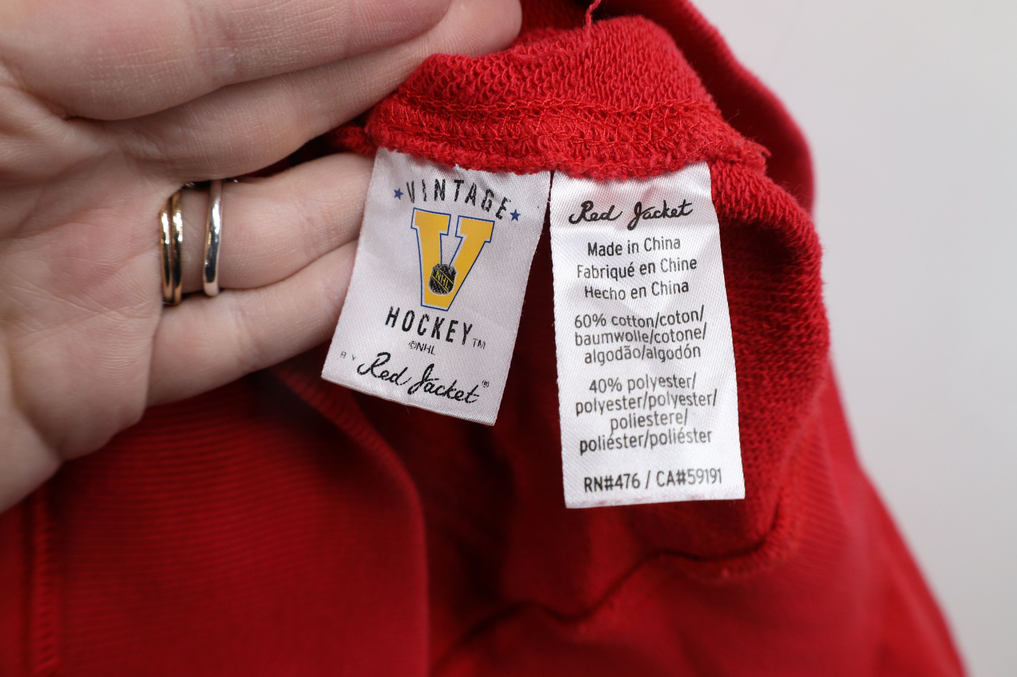 Vintage Vintage Spell Out Detroit Red Wings Hockey Sweatshirt Red Size XL / US 12-14 / IT 48-50 - 11 Thumbnail