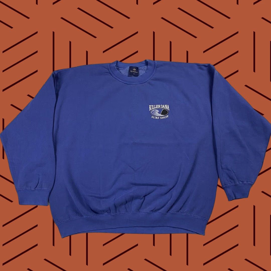Vintage VINTAGE Killer Dana Pullover Sweatshirt XL Blue Graphic Crewneck Surf USA Mens Size US XL / EU 56 / 4 - 1 Thumbnail
