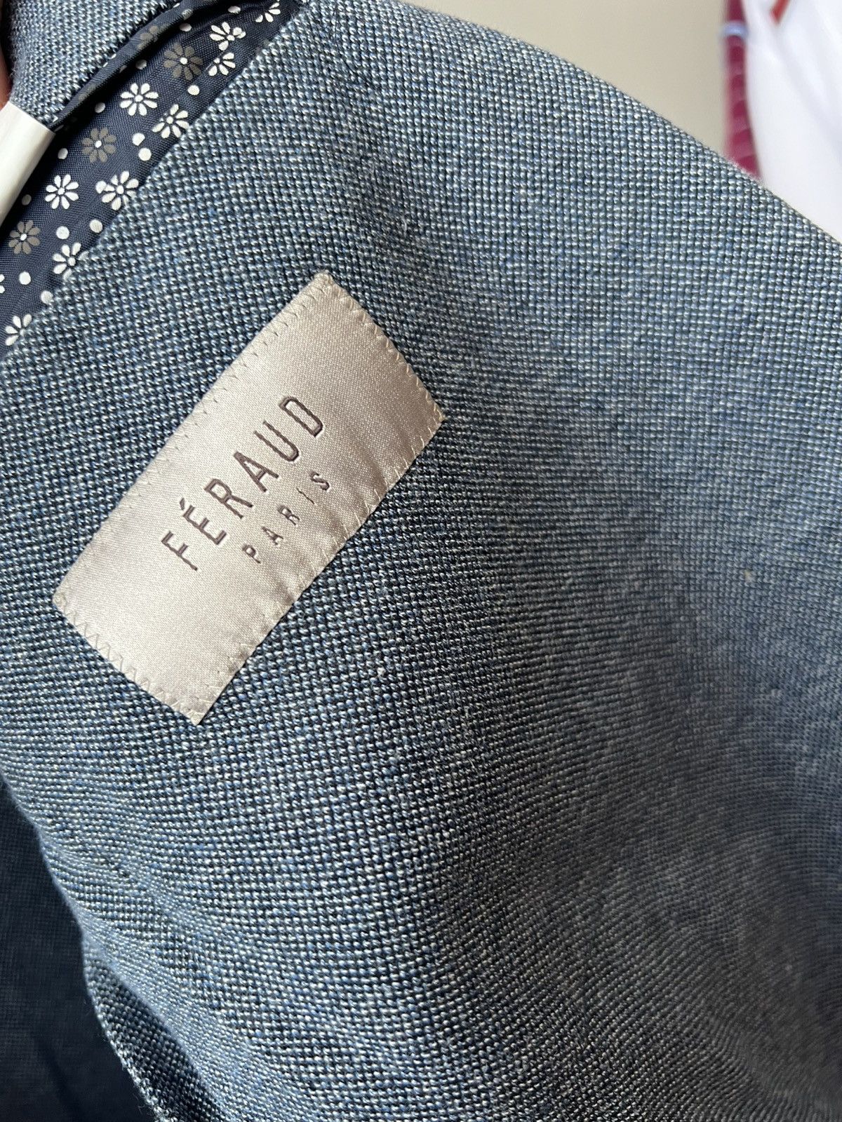 Louis Feraud LOUIS FERAUD PARIS MADE IN ITALY BLUE MENS SOLID BLAZER 52 Size 52R - 9 Thumbnail