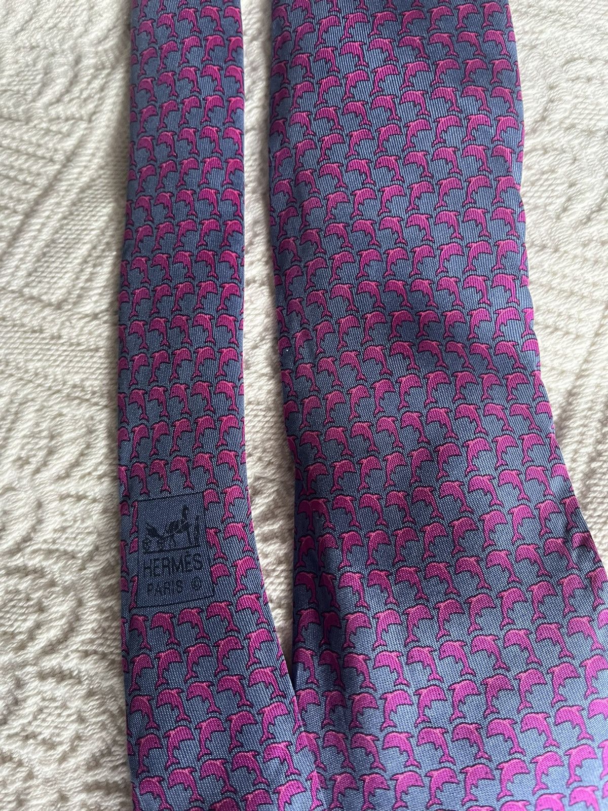 Hermes Pink Hermes Tie Size ONE SIZE - 1 Thumbnail