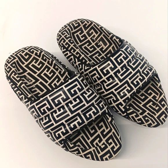 Balmain Balmain Mens Quilted Leather B-IT Monogram Sandals - EU42/9 Size US 9 / EU 42 - 2 Thumbnail