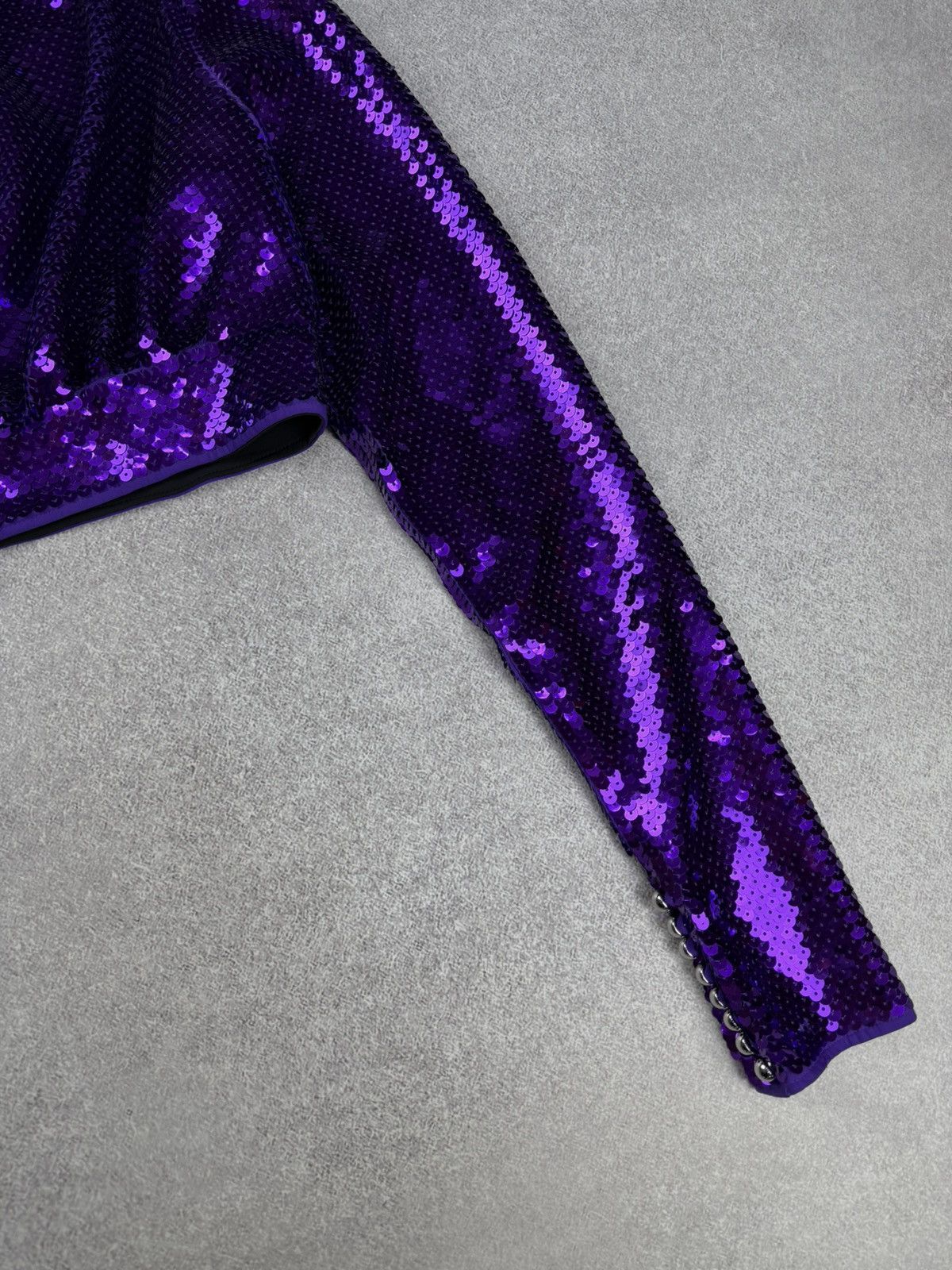 Paco Rabanne Paco Rabanne H&M Purple Sequin Crop Top Size M Size M / US 6-8 / IT 42-44 - 4 Thumbnail